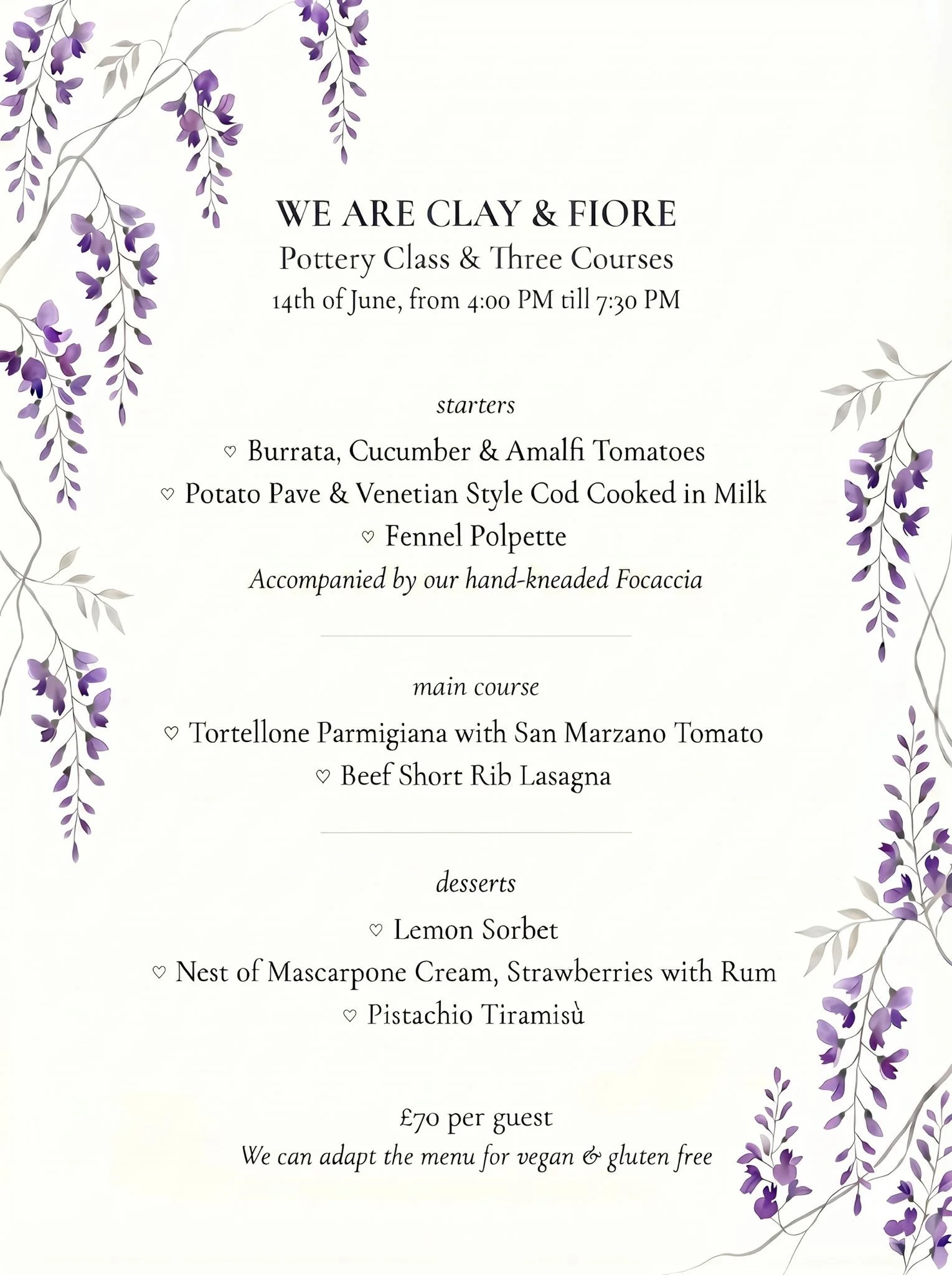 WE ARE CLAY x Fiore Truck Pottery and Pasta Party