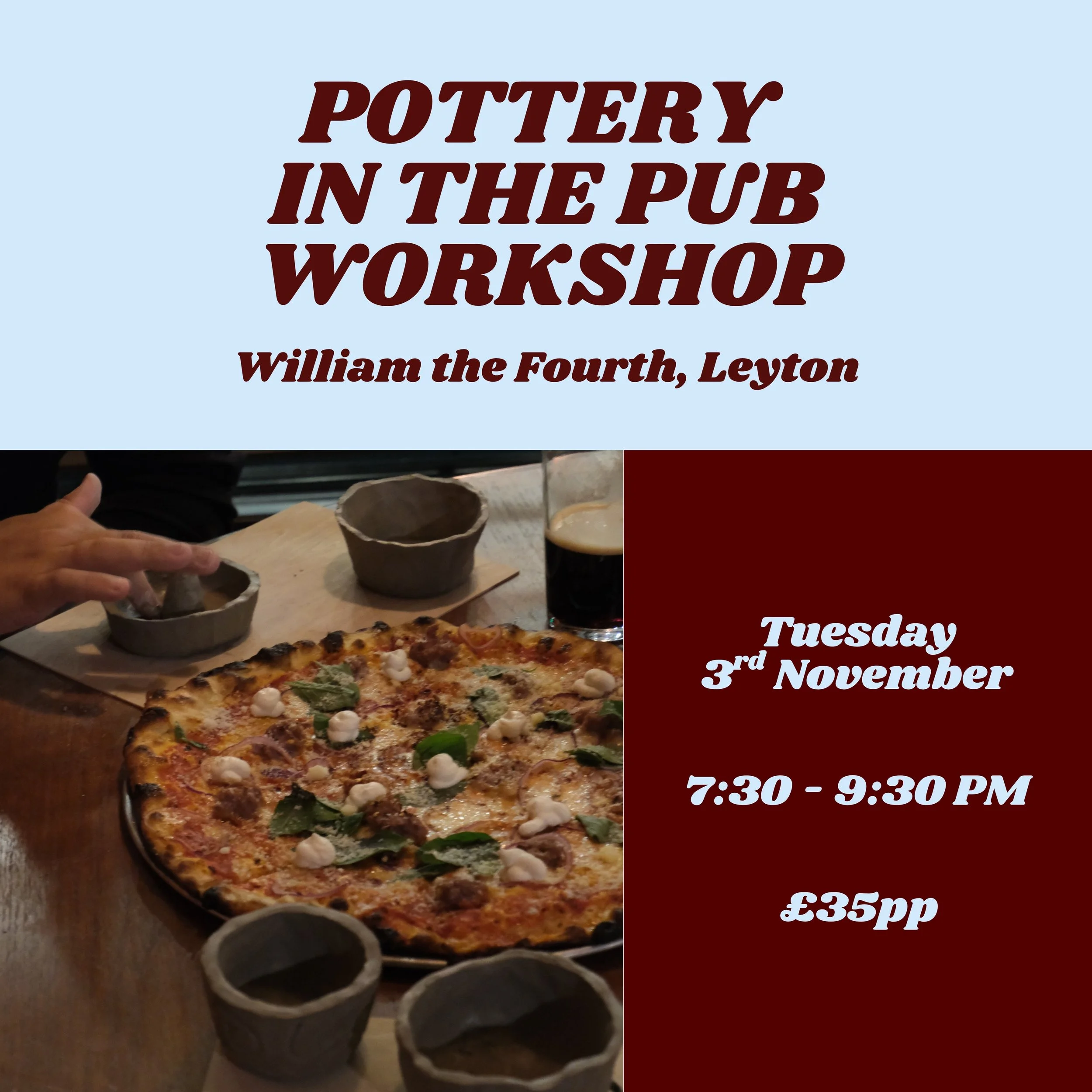 WE ARE CLAY x Florence Mytum workshop TUESDAY 3rd November