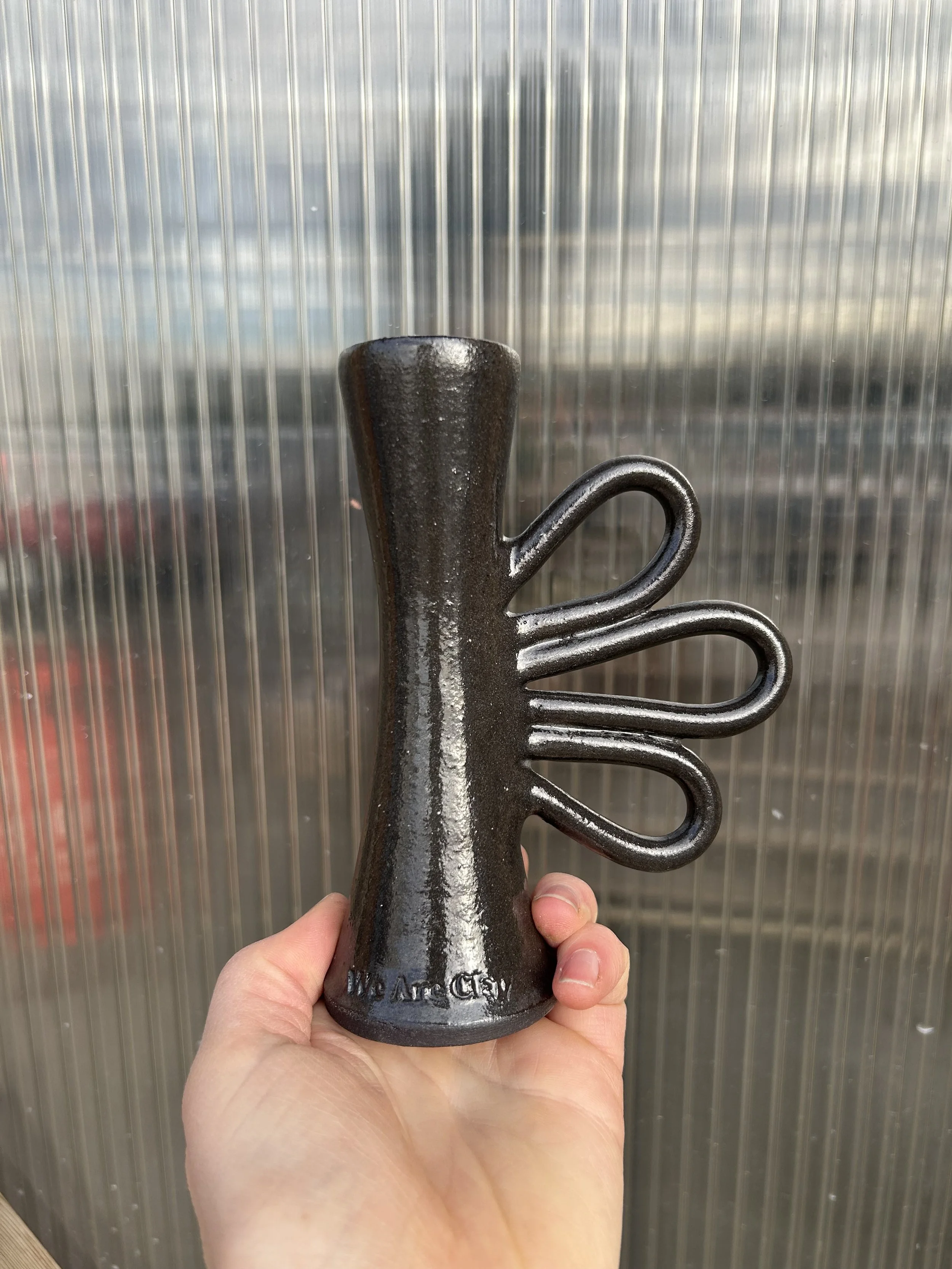 Black butterfly candlestick