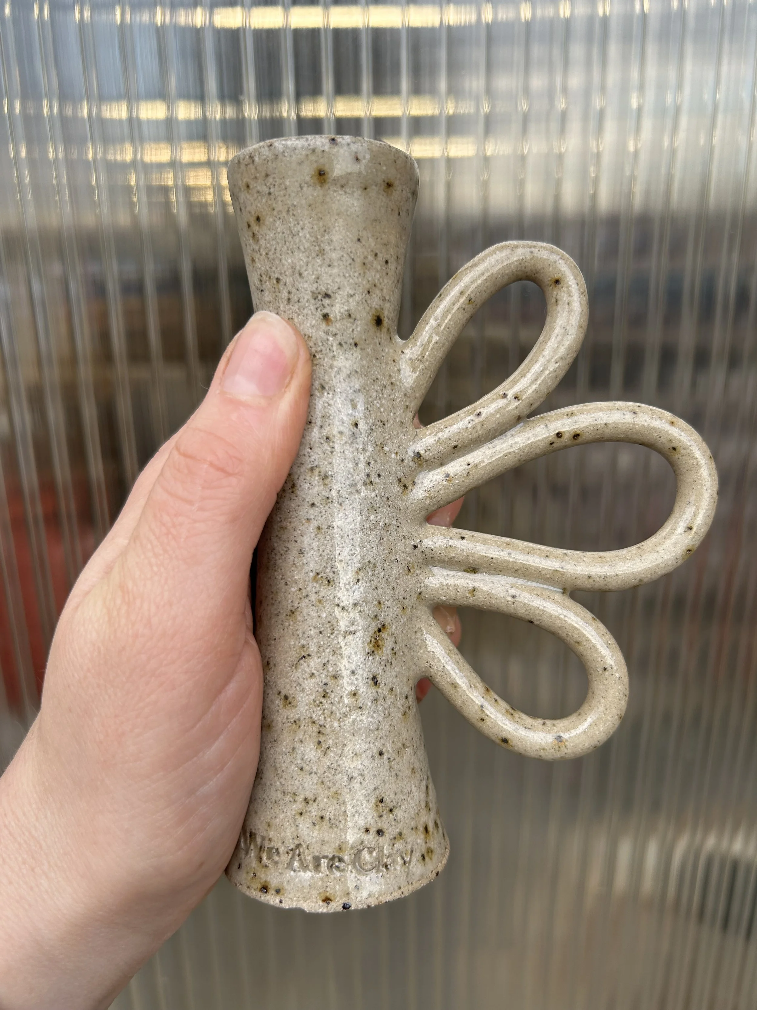 Flecked butterfly candlestick