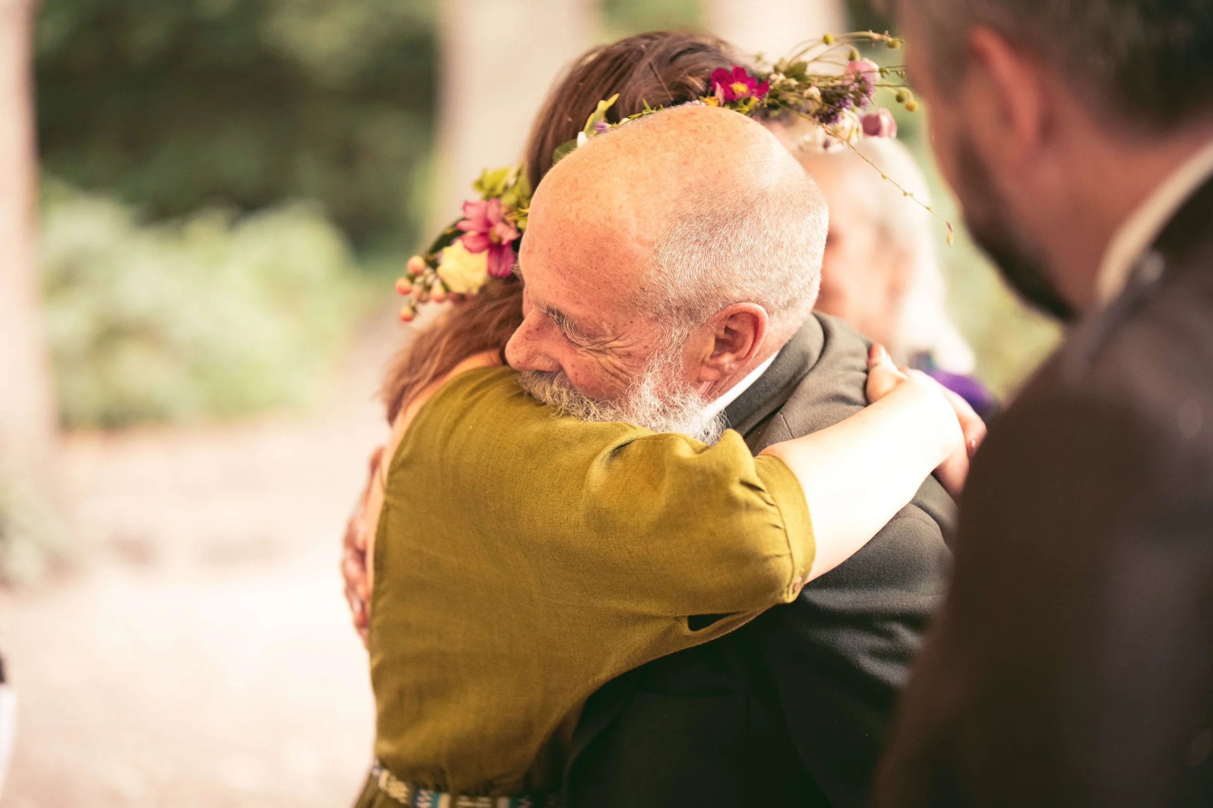 guest hug forest wife at hand fasting