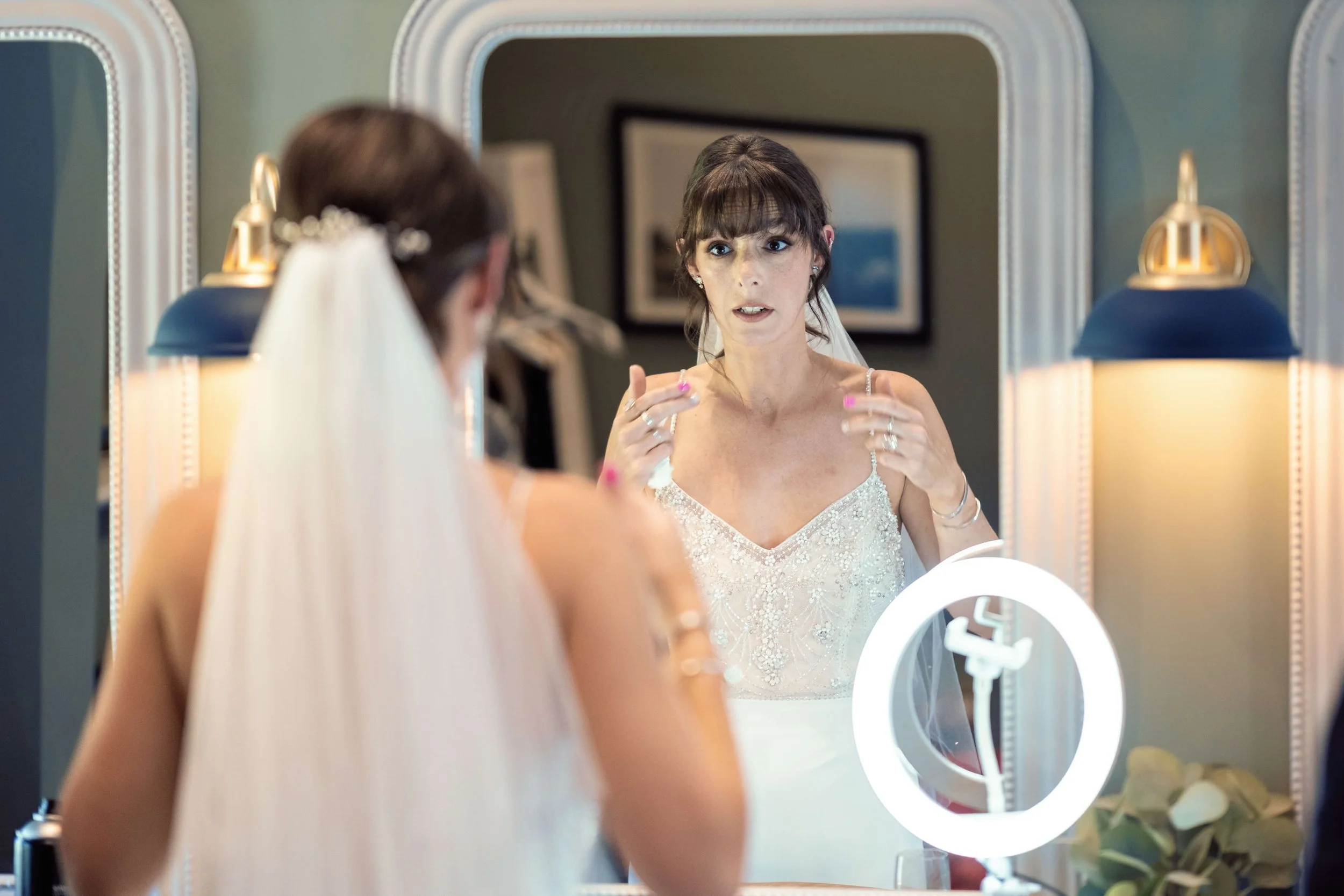 Bride almost ready for the wedding