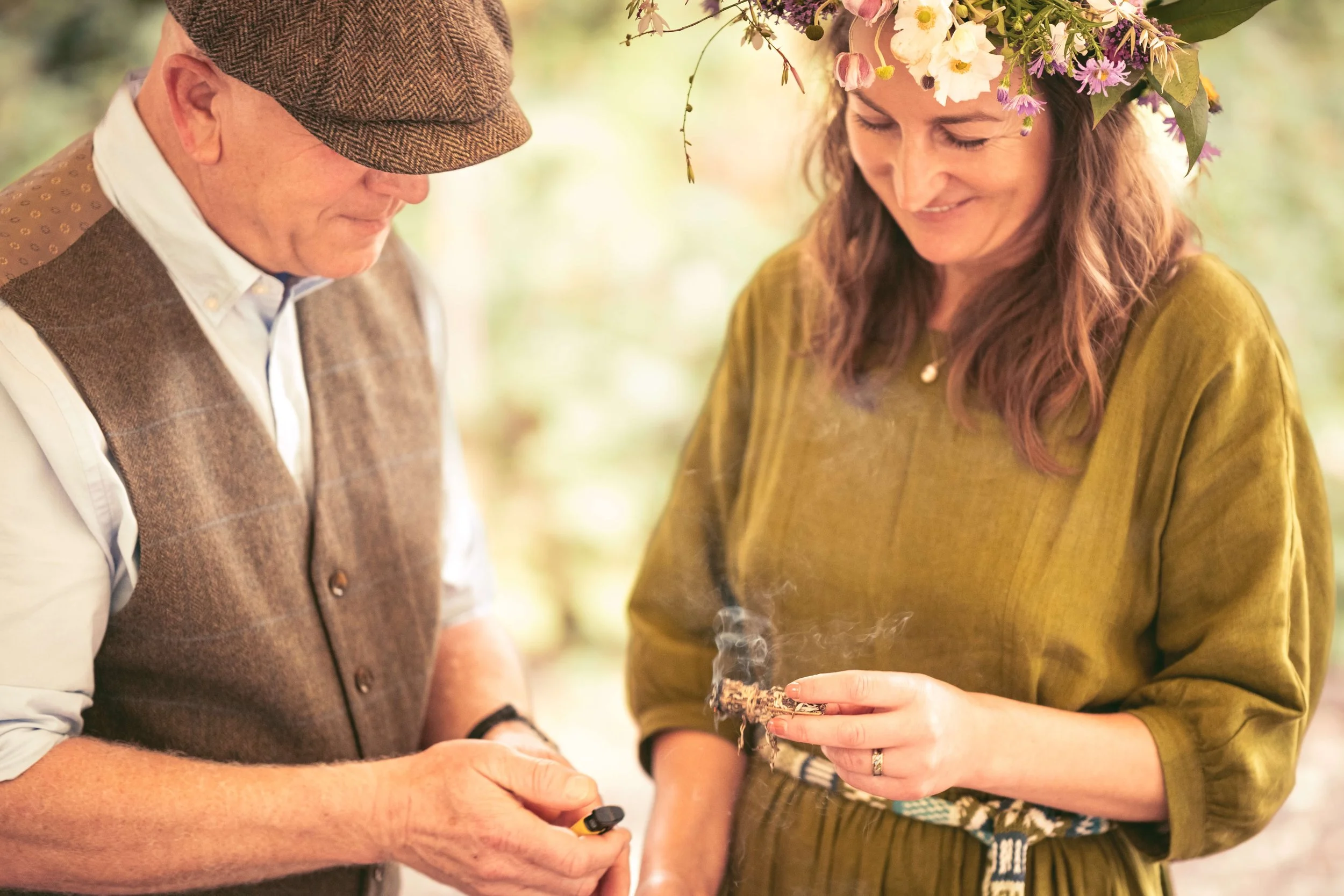 Burning thyme at handfasting
