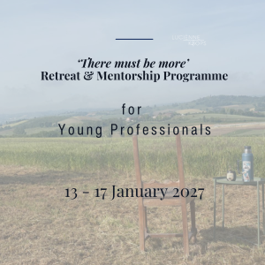 Text on a scenicFlyer promoting the 'There must be more' Retreat & Mentorship Programme for Young Professionals, scheduled from January 13 to 17, 2027.