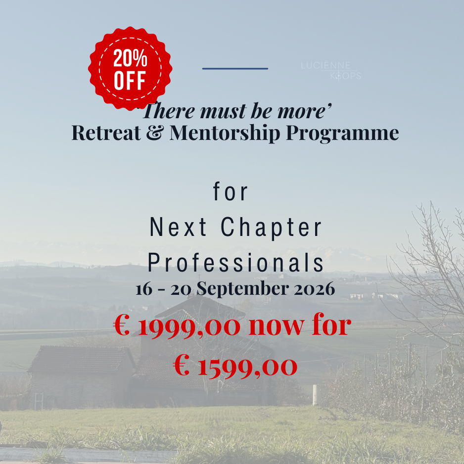 Programme Next Chapter Professionals- 16-20 September 2026 Italy, Full price € 1599,00, deposit 50% pay now