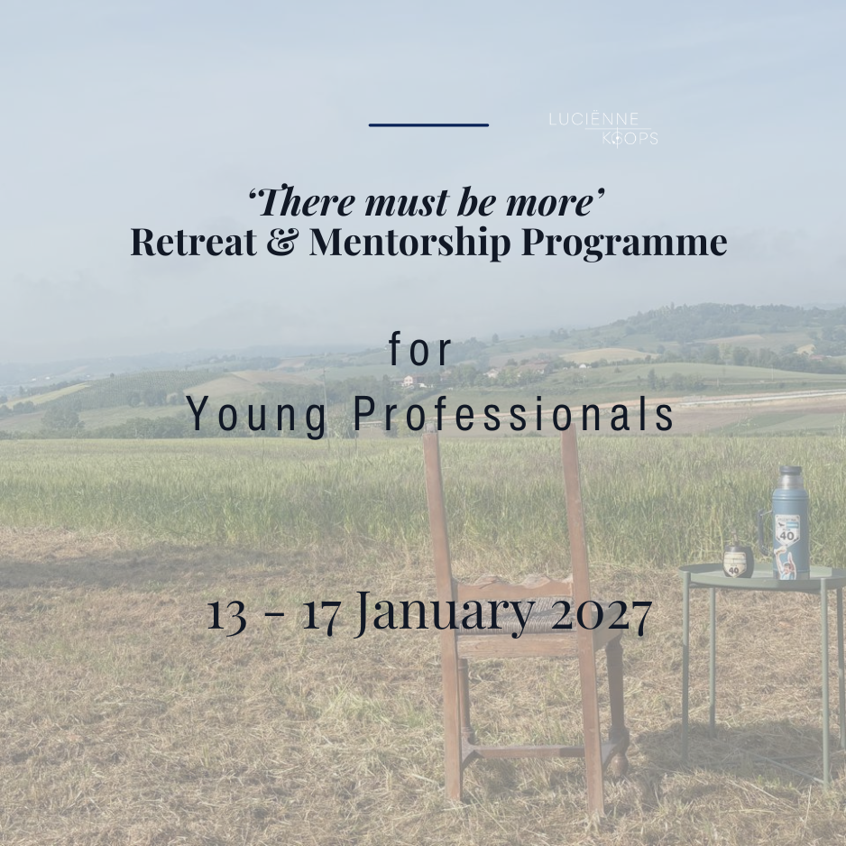 Text on a scenicFlyer promoting the 'There must be more' Retreat & Mentorship Programme for Young Professionals, scheduled from January 13 to 17, 2027.