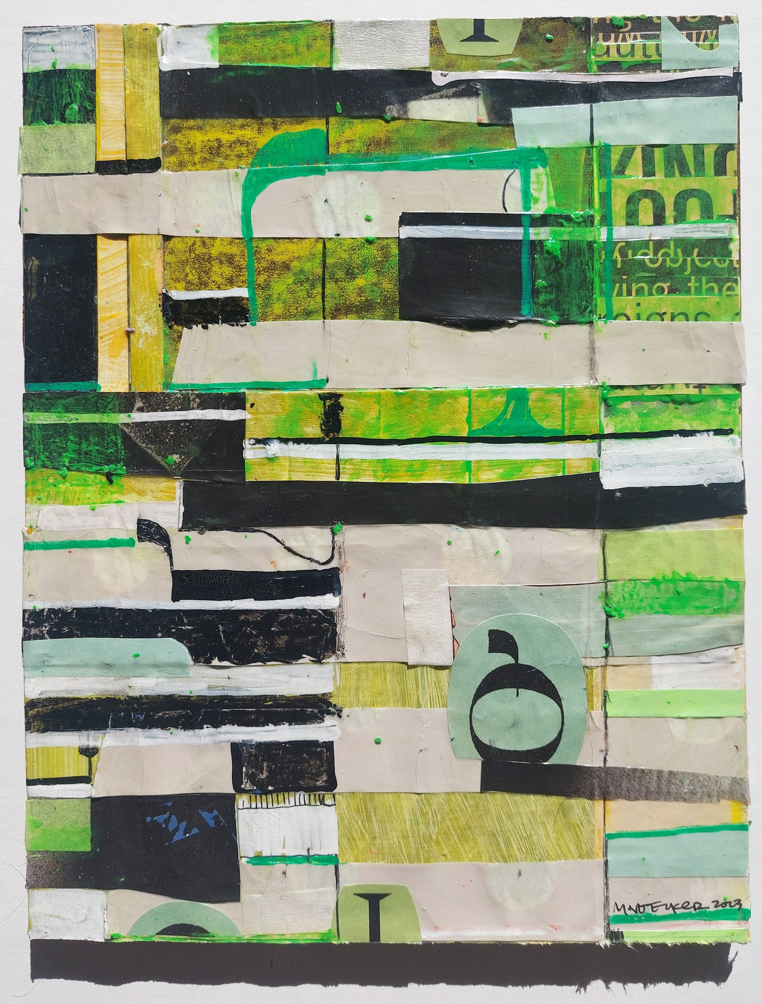 With the Force of the Mountain Behind,
Mixed Media on Paper
2022