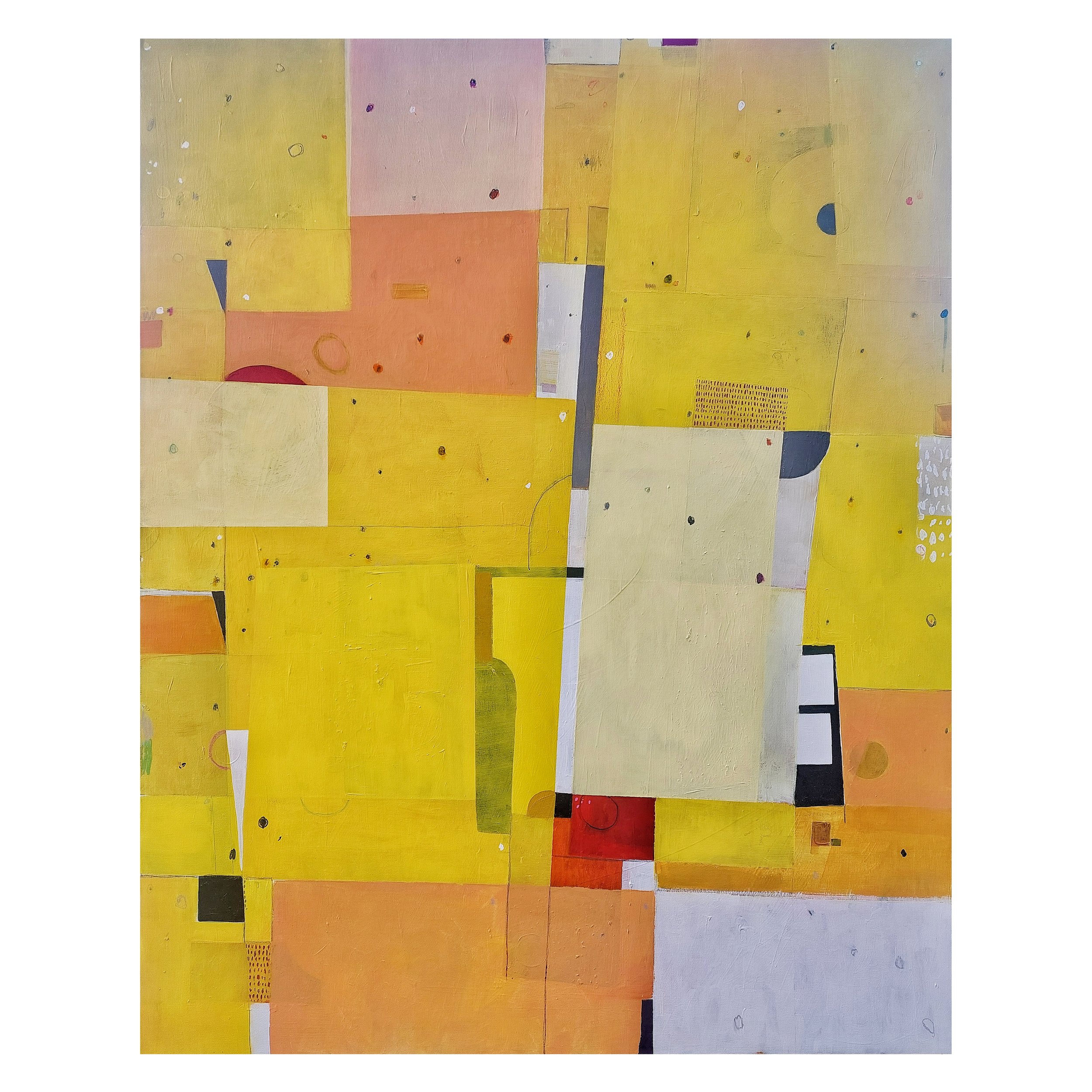 "Morning Approach" 2024, Mixed Media on Canvas, 60x48 inches