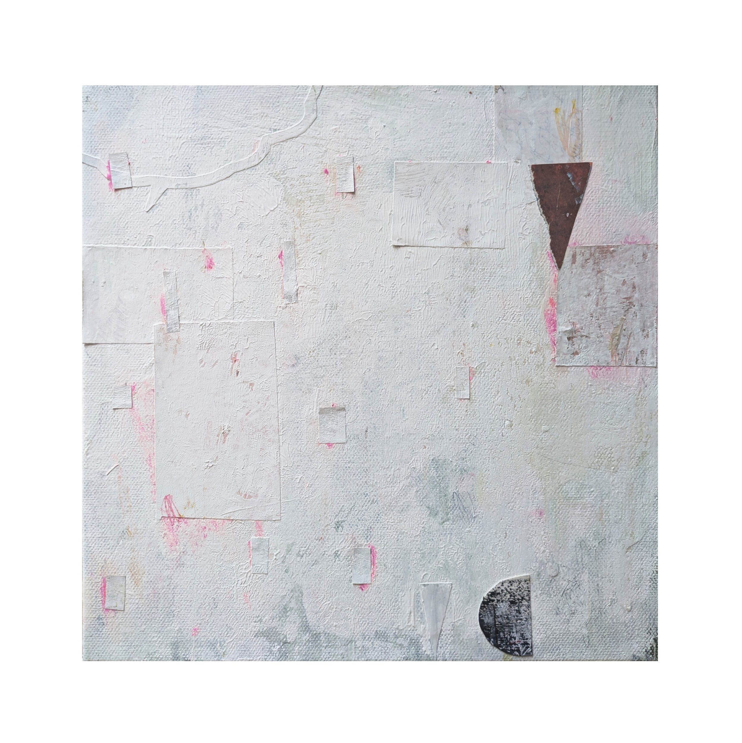And It's Raining Outside, Mixed Media Acrylic on Canvas, 10x10 inches