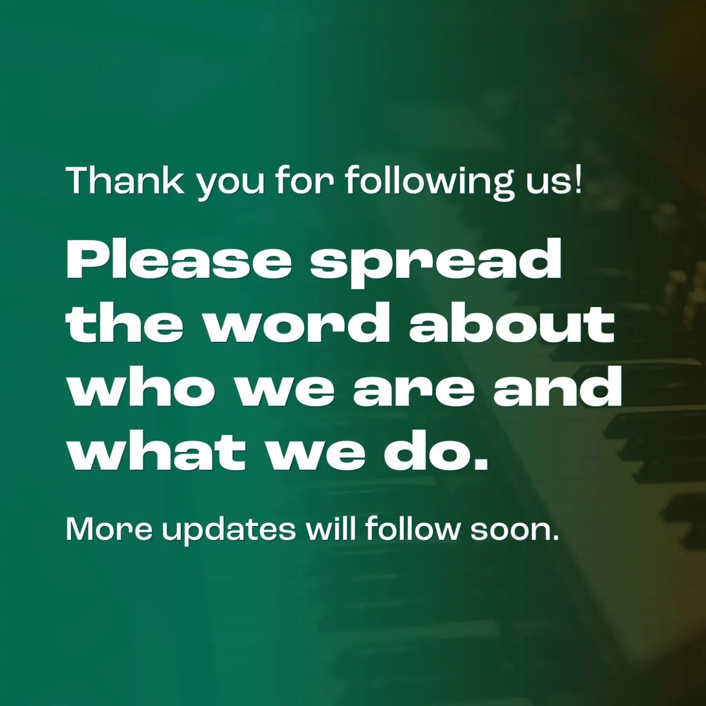 Thank you for following