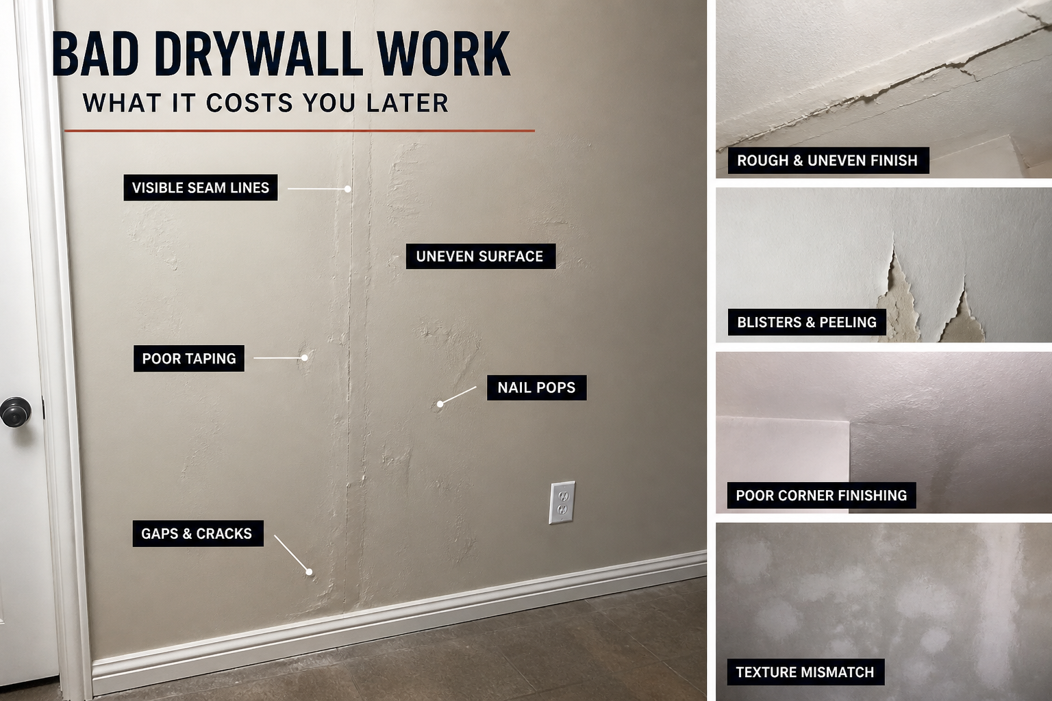 Why Repairing Other People’s Drywall Work Is More Difficult (and Often More Expensive for Homeowners)