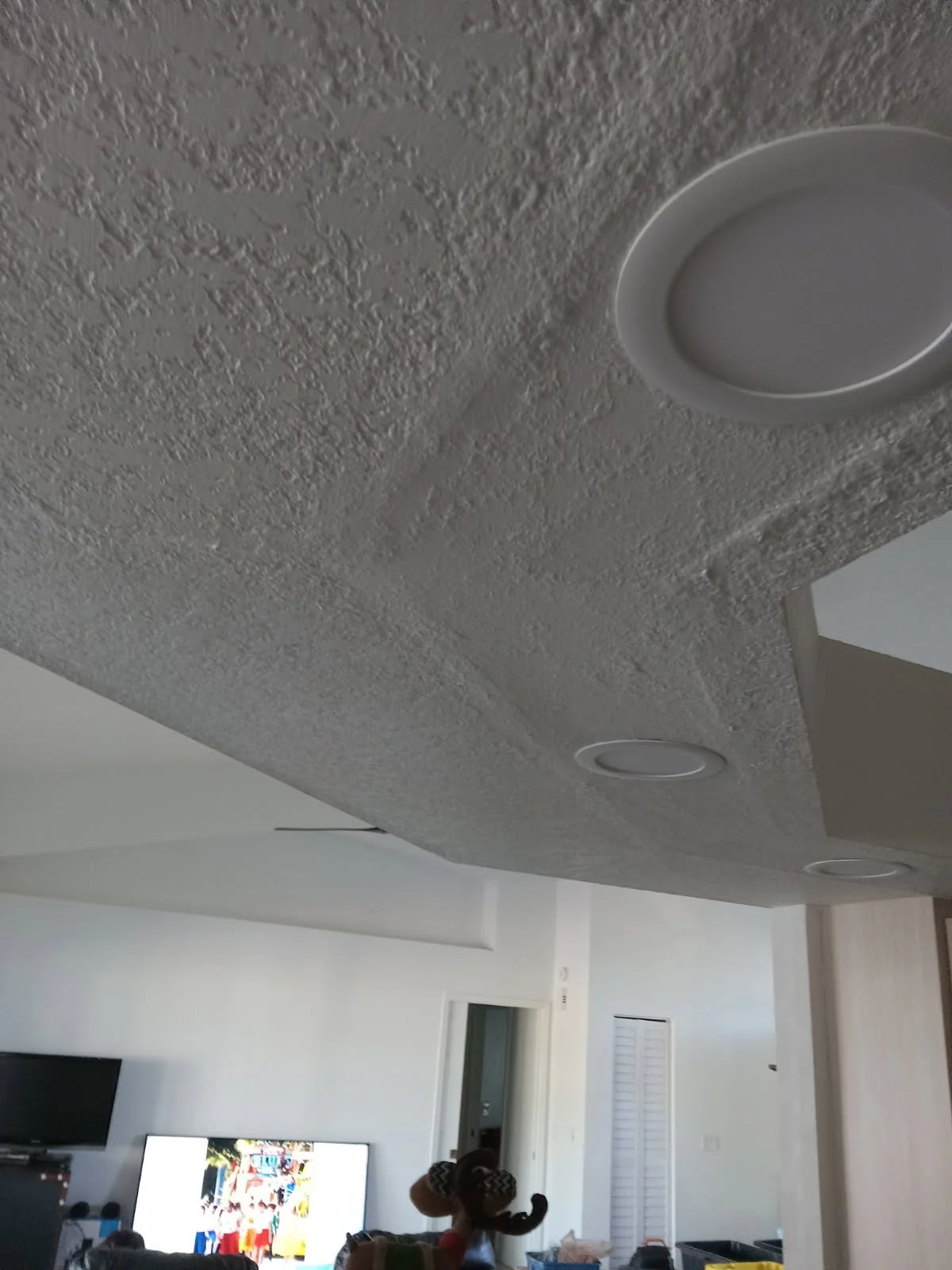 Poorly patched soffit