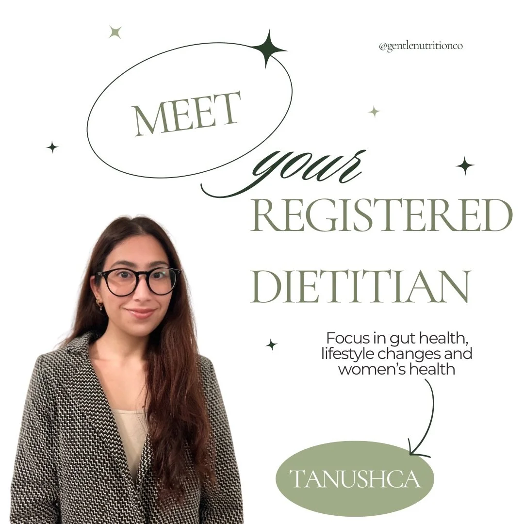Meet Tanushca. 🌿

Tanushca Lala, RD is a Registered Dietitian and part of the Gentle Nutrition Co team. Some of you may already know, but Tanushca has been covering for Anika while she&rsquo;s been on mat-leave, in the process, she&rsquo;s acquired 