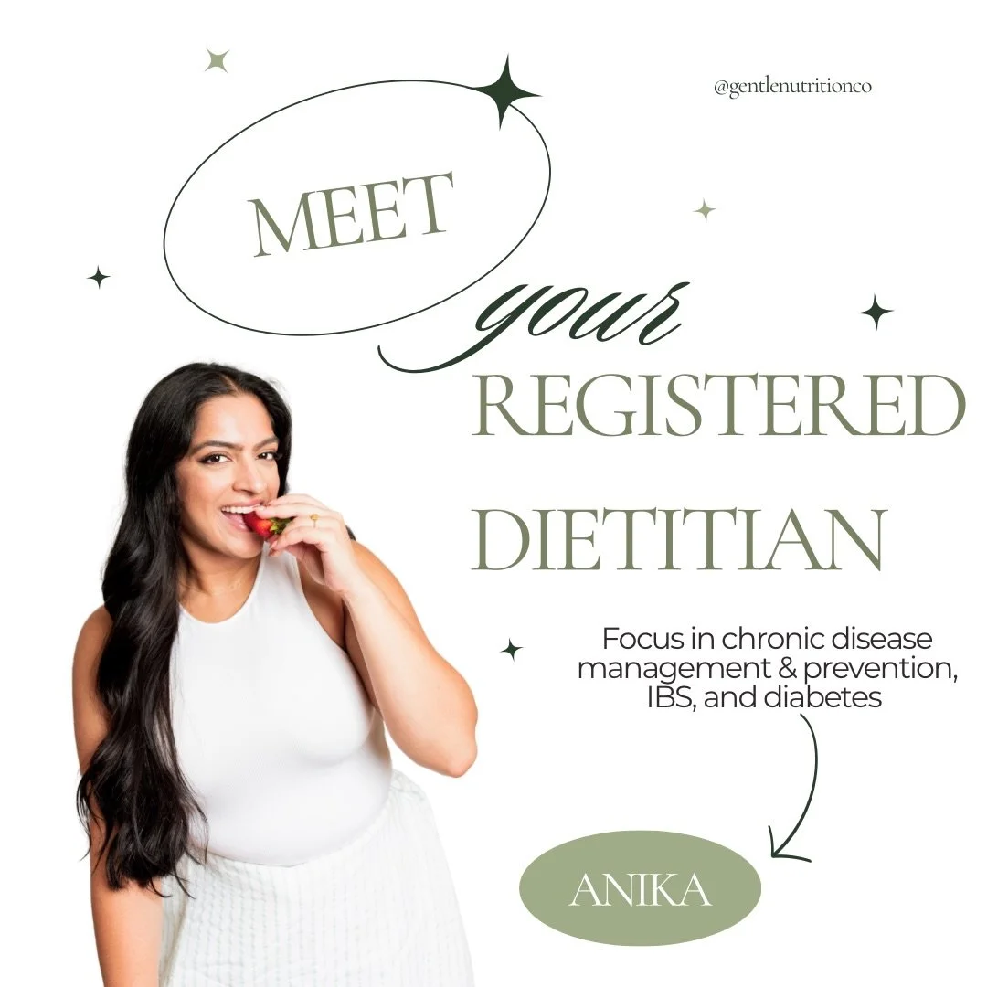 Meet Anika. 👋🏽

Founder of Gentle Nutrition Co and Registered Dietitian, Anika built this practice on a simple belief: nutrition care should feel supportive. It should not be one-size-fits-all.

She specialises in chronic disease prevention and man