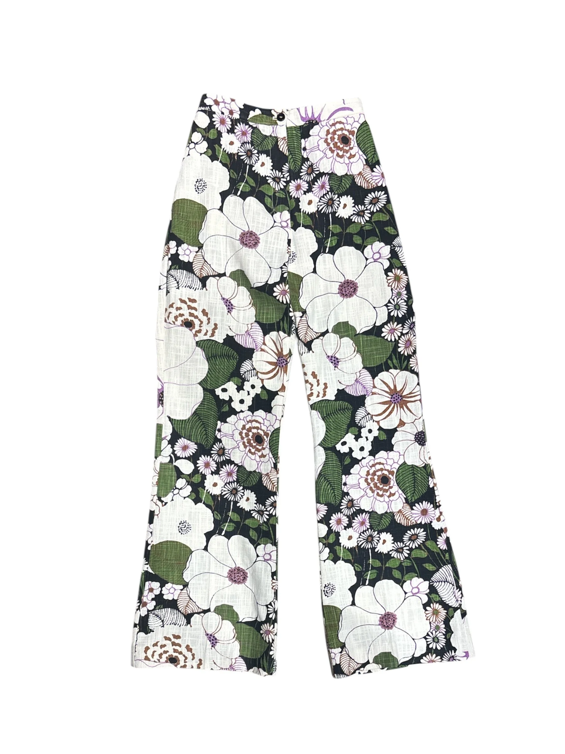 Maje 70s Floral Print Trousers Front.jpg
