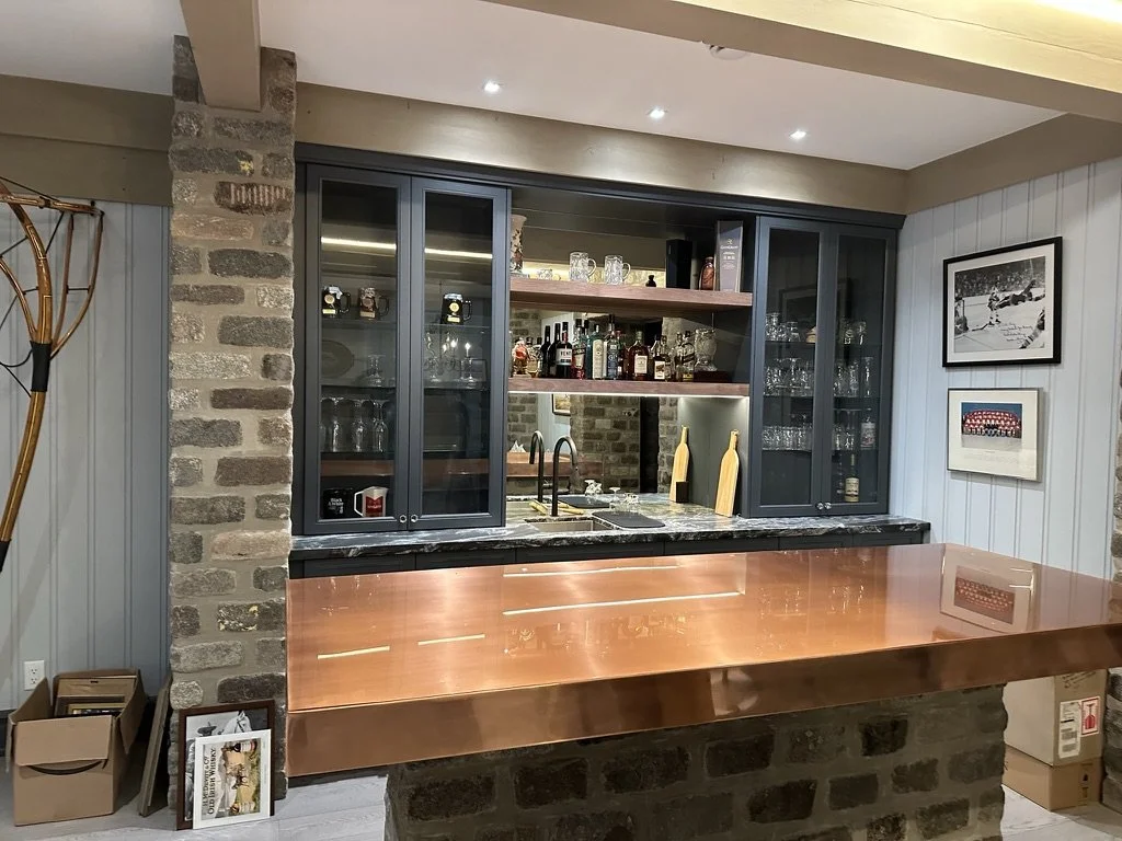 Custom copper top and cabinetry 