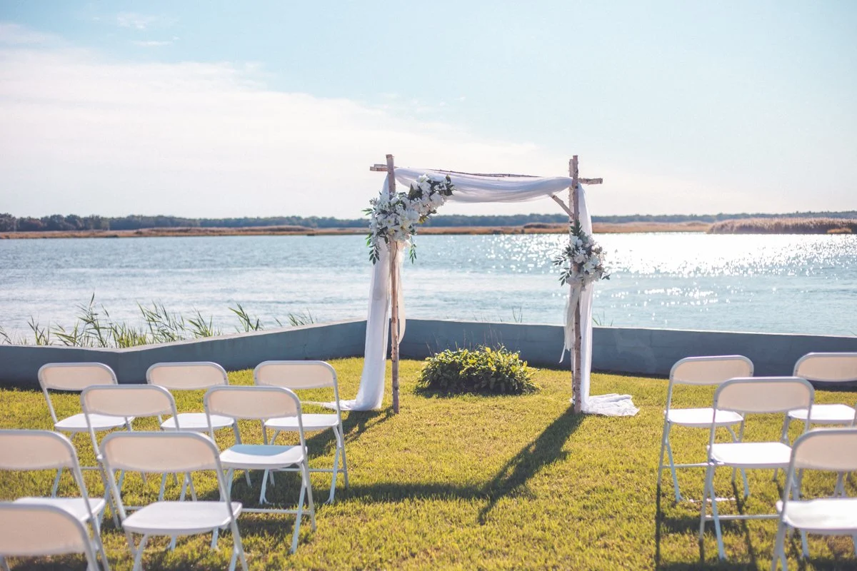 Outdoor Ceremony Riverfront New Jersey Airbnb Wedding | Belmont Events