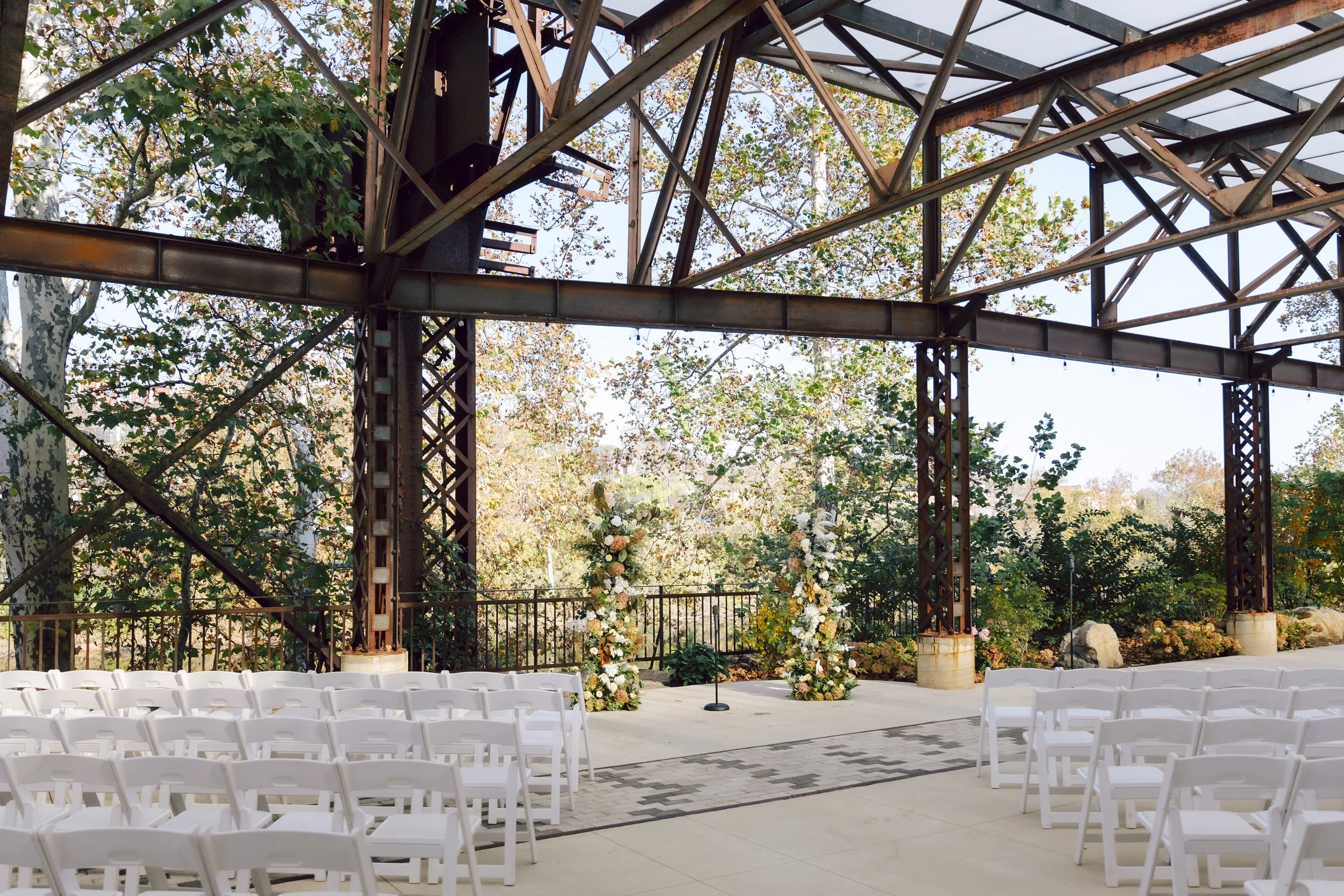 Floral Arch Outdoor Ceremony Lark Philadelphia PA