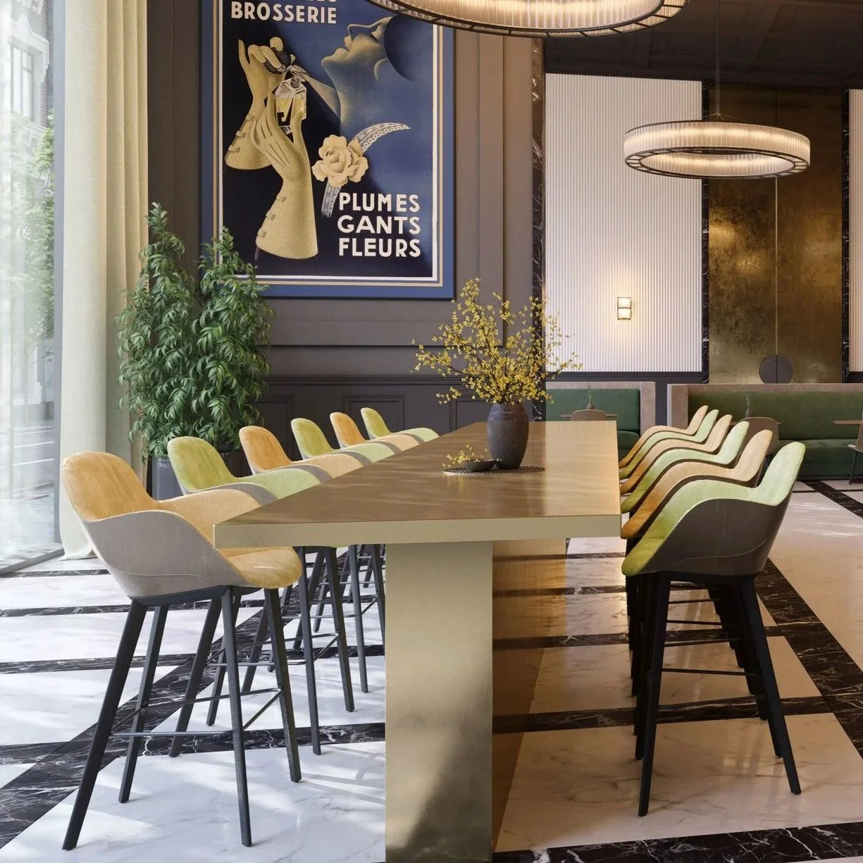 SHERU HIGH DINING STOOL