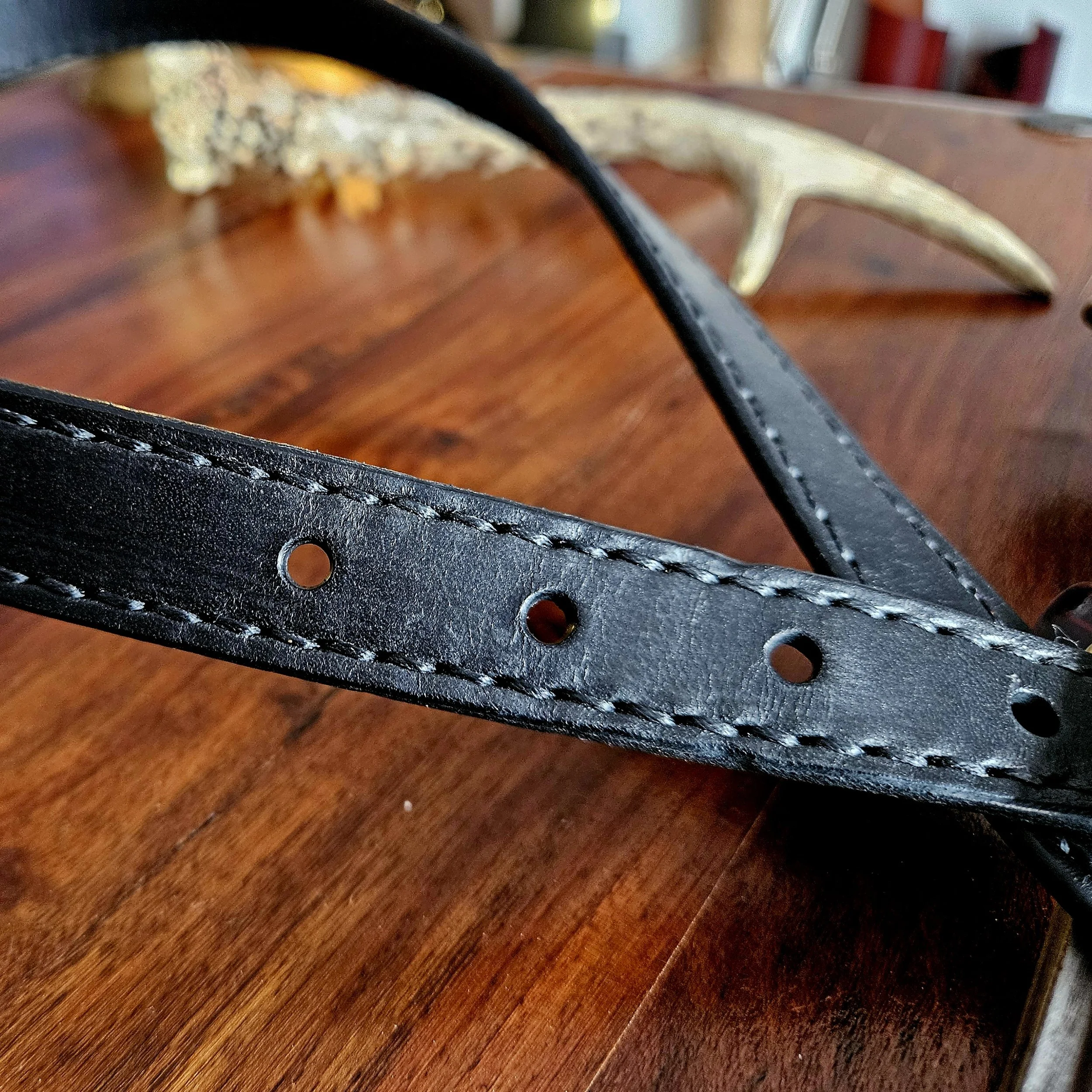 Handmade vegetable tanned leather belt. Made to measure. Hand stitched. Unique. One of a kind. Made in UK.