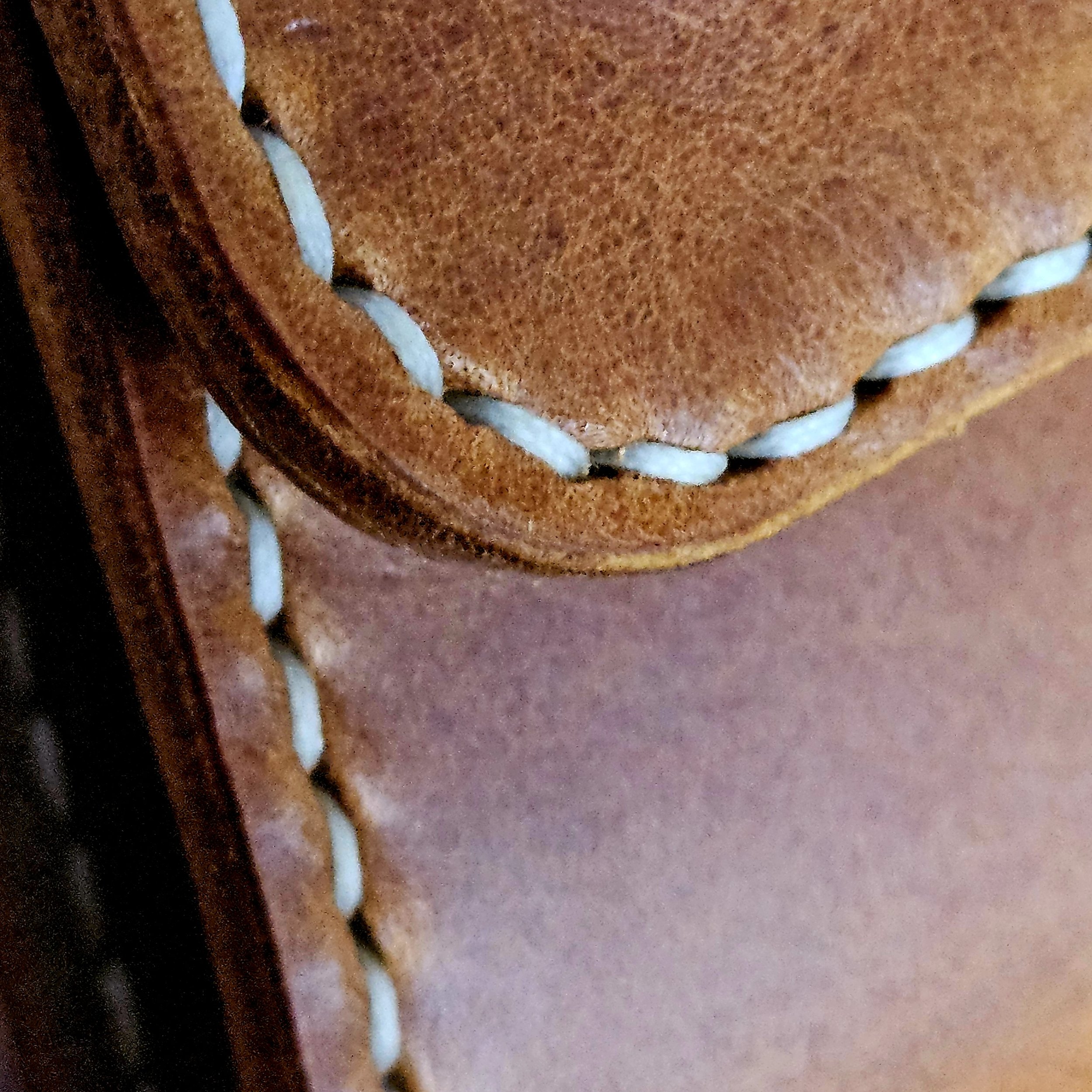 Handmade vegetable tanned leather tobacco pouch. Hand stitched. Unique.