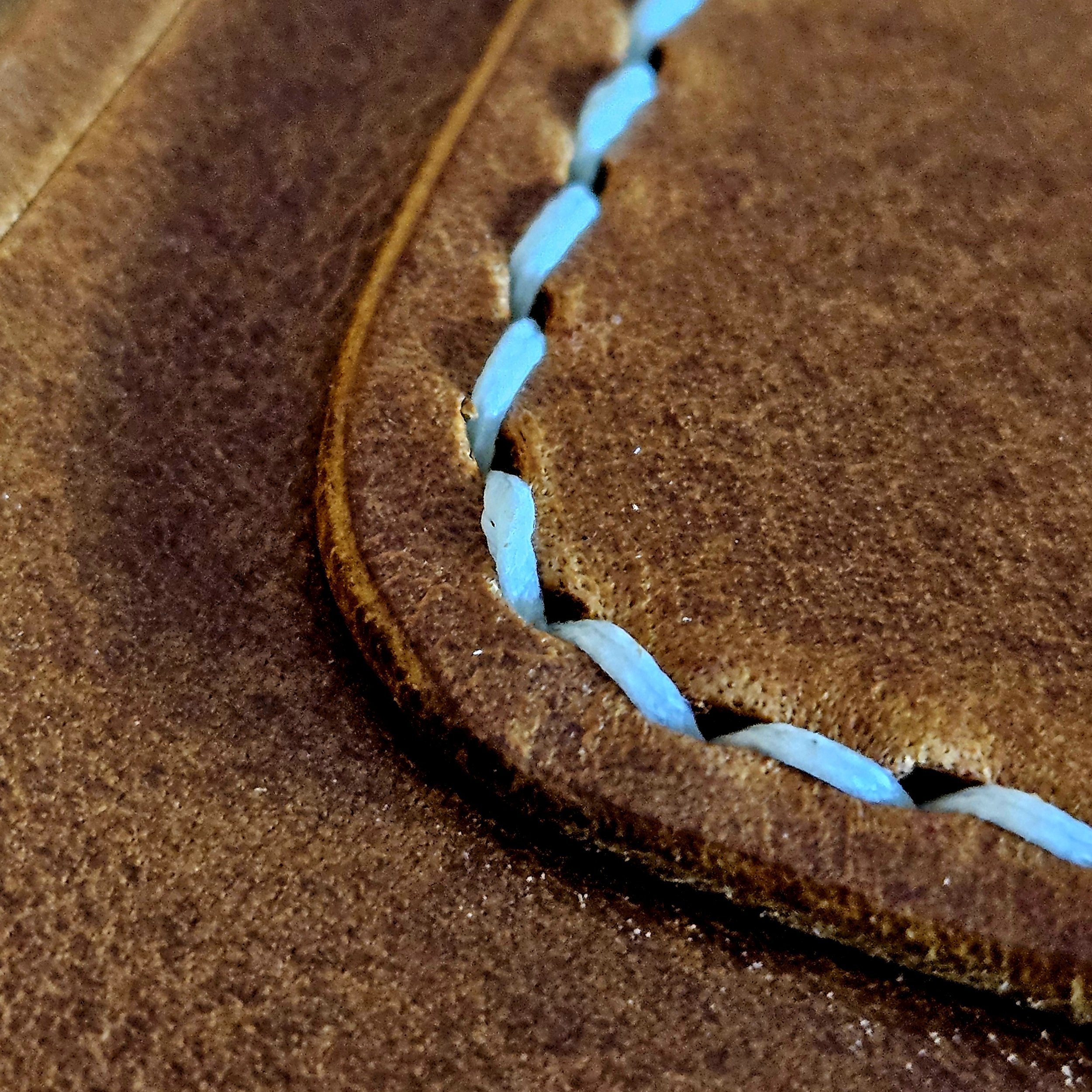 Handmade vegetable tanned leather tobacco pouch. Hand stitched. Unique.