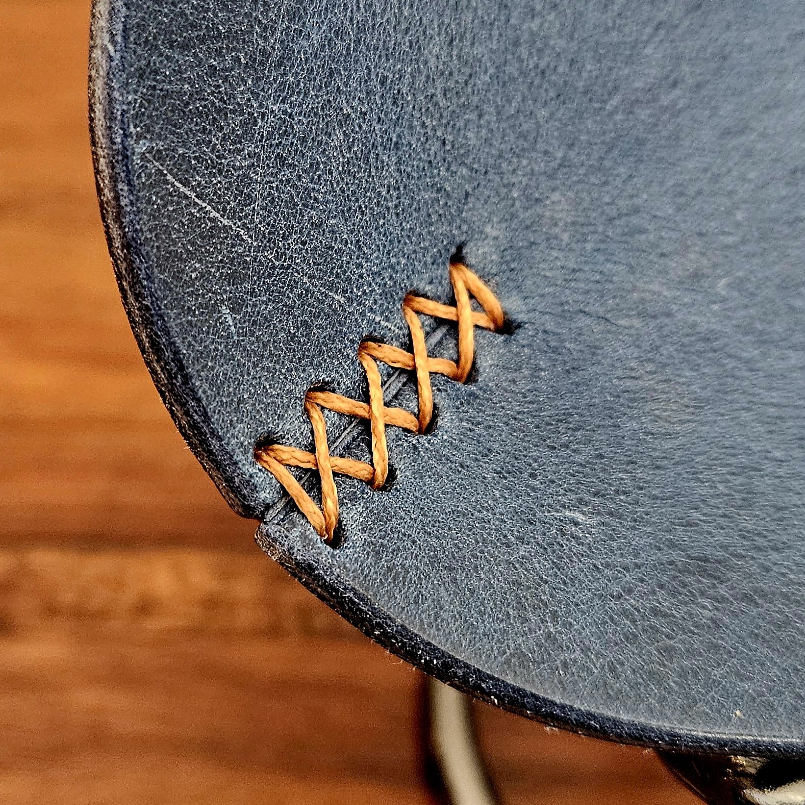 Leather tray, hand stitched. Personalised leather tray. Hand stitched. Vegetable tanned leather.