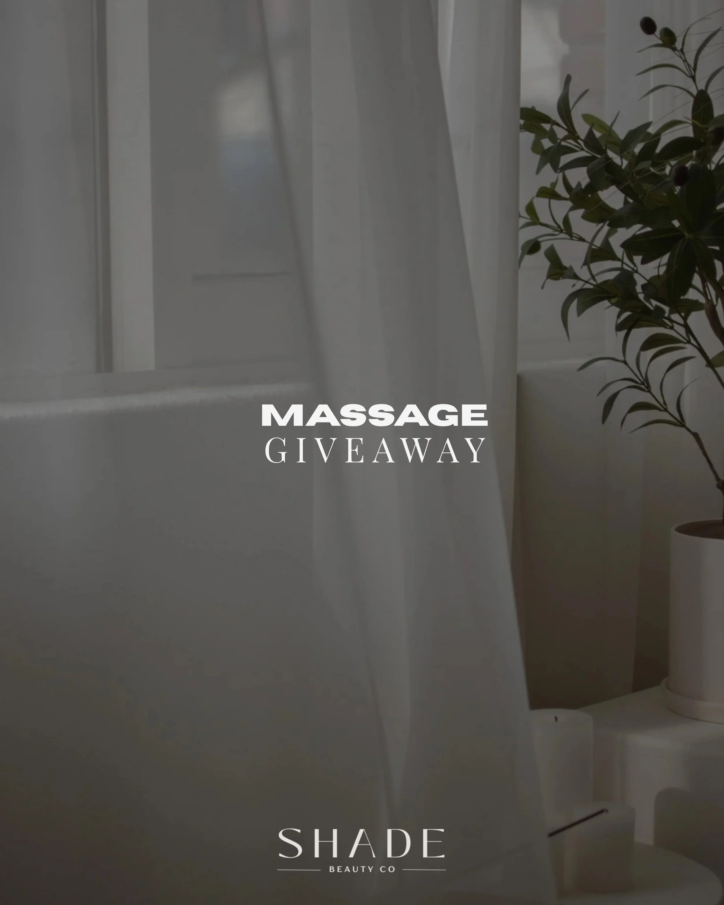 💭GIVEAWAY💭

we are gifting a 60 minute massage to one lucky winner!&mdash; because we all need to treat ourselves to some relaxation once in a while ✨

how to enter:
▫️follow @shadebeautyco 
▫️like this post
▫️tag a friend who deserves relaxation (