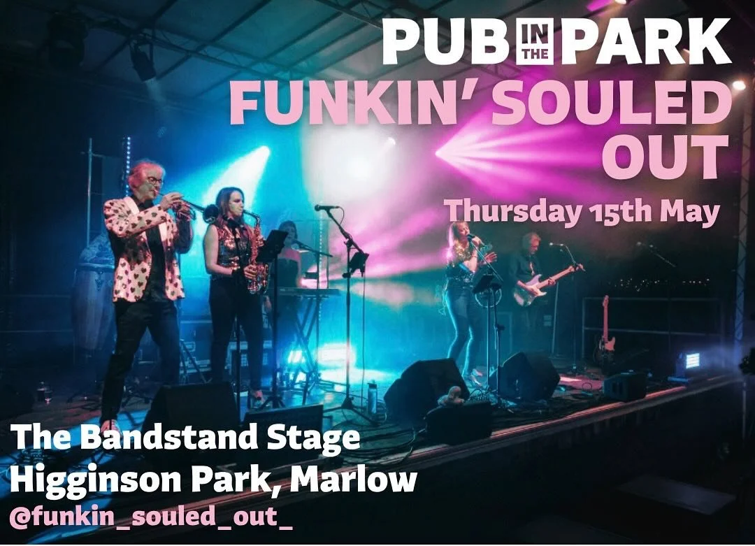 Did we mention we are playing at @pubinthepark on Thursday 15 May?!! 19:45 - 20:30 on the Bandstand Stage.
Sun is shining, come and get your funk on with us 🤩🤩🤩

#livemusic
#funk 
#marlow 
#pubinthepark
