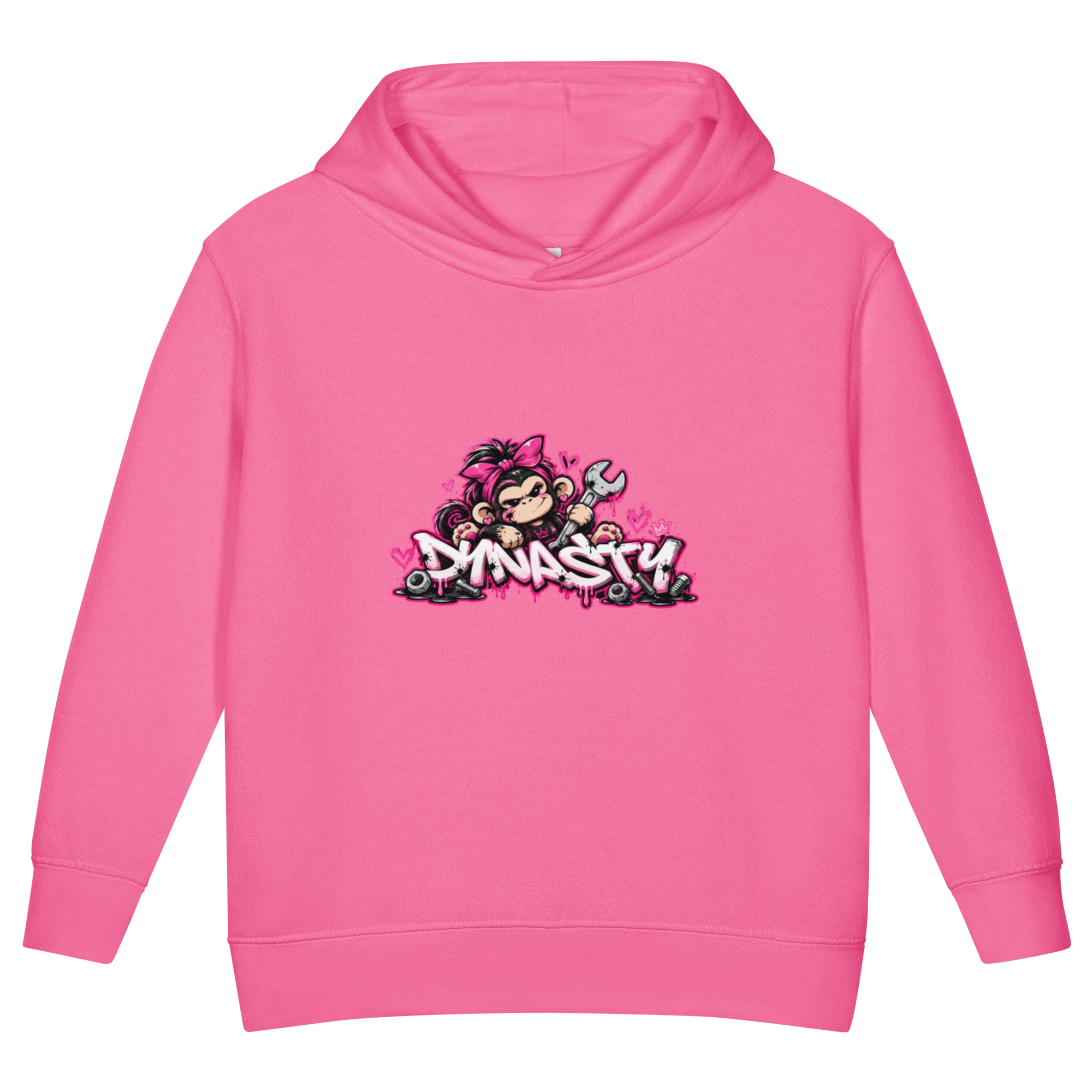 Little Miss Grease Monkey | Toddler Girls' Fleece Hoodie (Multiple Colors Available)