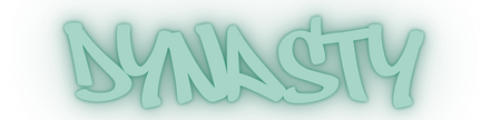 Green background with the word "Dynasty" written in graffiti-style font.