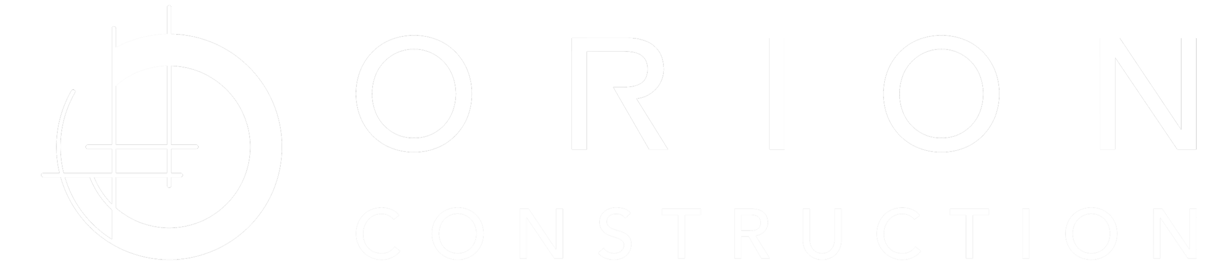 Logo of Dorrion Construction, featuring a stylized letter D with a circular pattern and grid lines, on a black background.