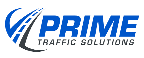 PRIME Traffic Solutions logo in blue and black with a stylized road graphic.