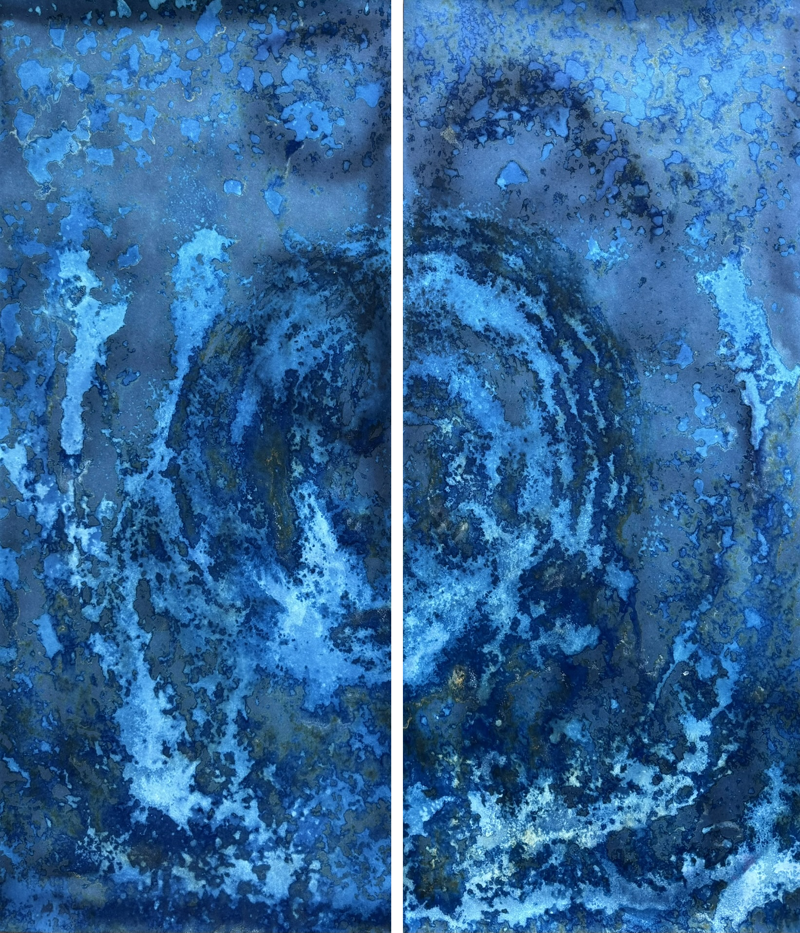 Taiyō (太陽) – The Sun, 2025. Mixed media on paper — (2x) 122.5 x 52.5 cm
