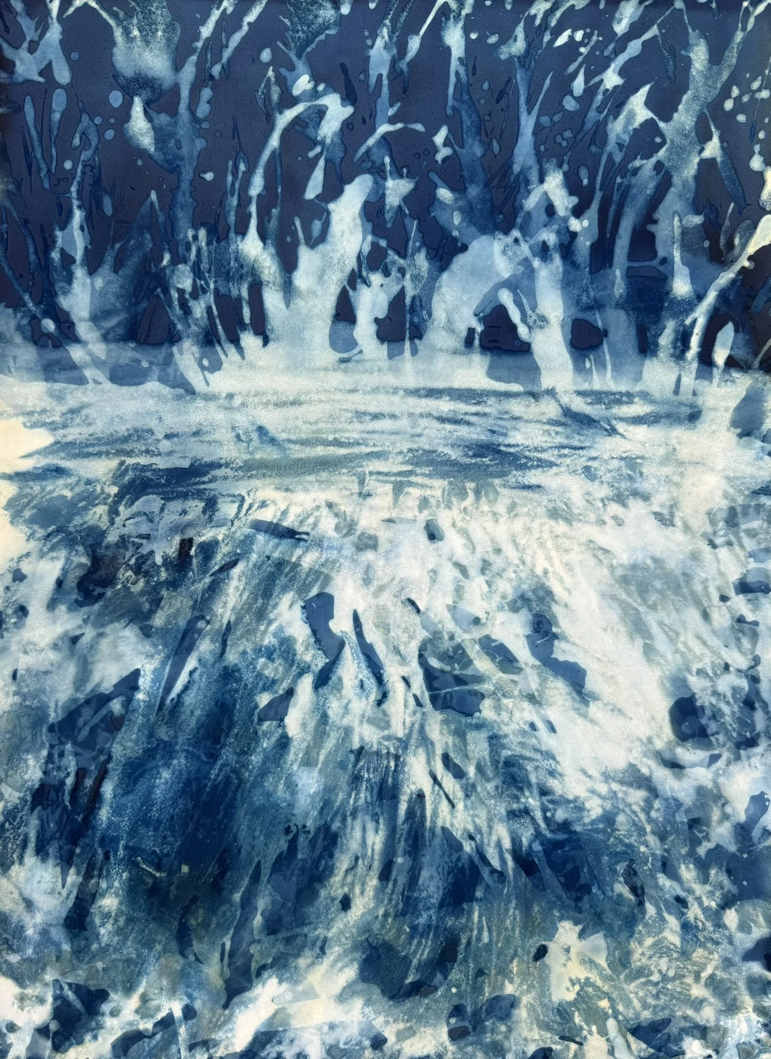 Treasured Garden, 2025. Mixed media on paper — 77.5 x 57 cm