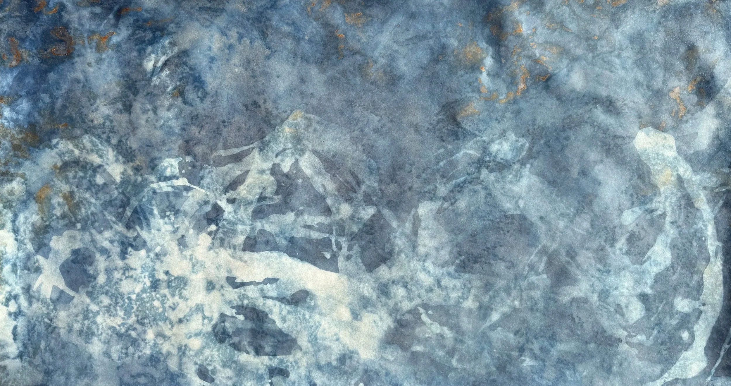 Inner Voltage, 2026. Mixed media on paper — 52.5 x 95 cm