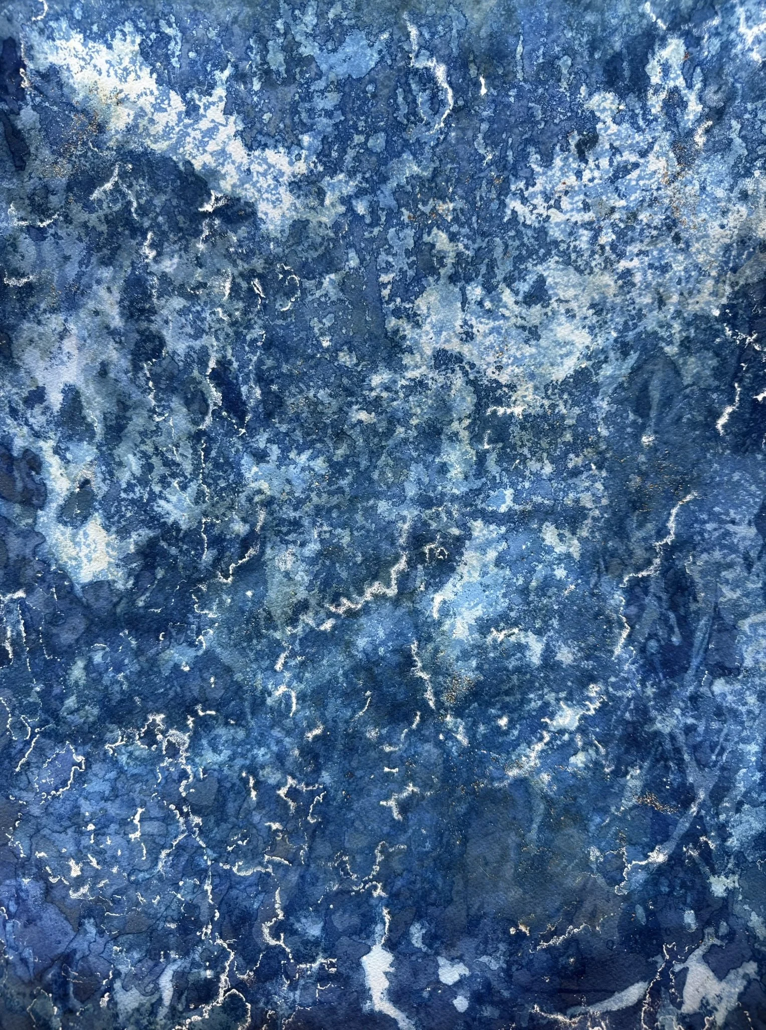 Aura of Stillness, 2025. Mixed media on paper — 60 x 46 cm