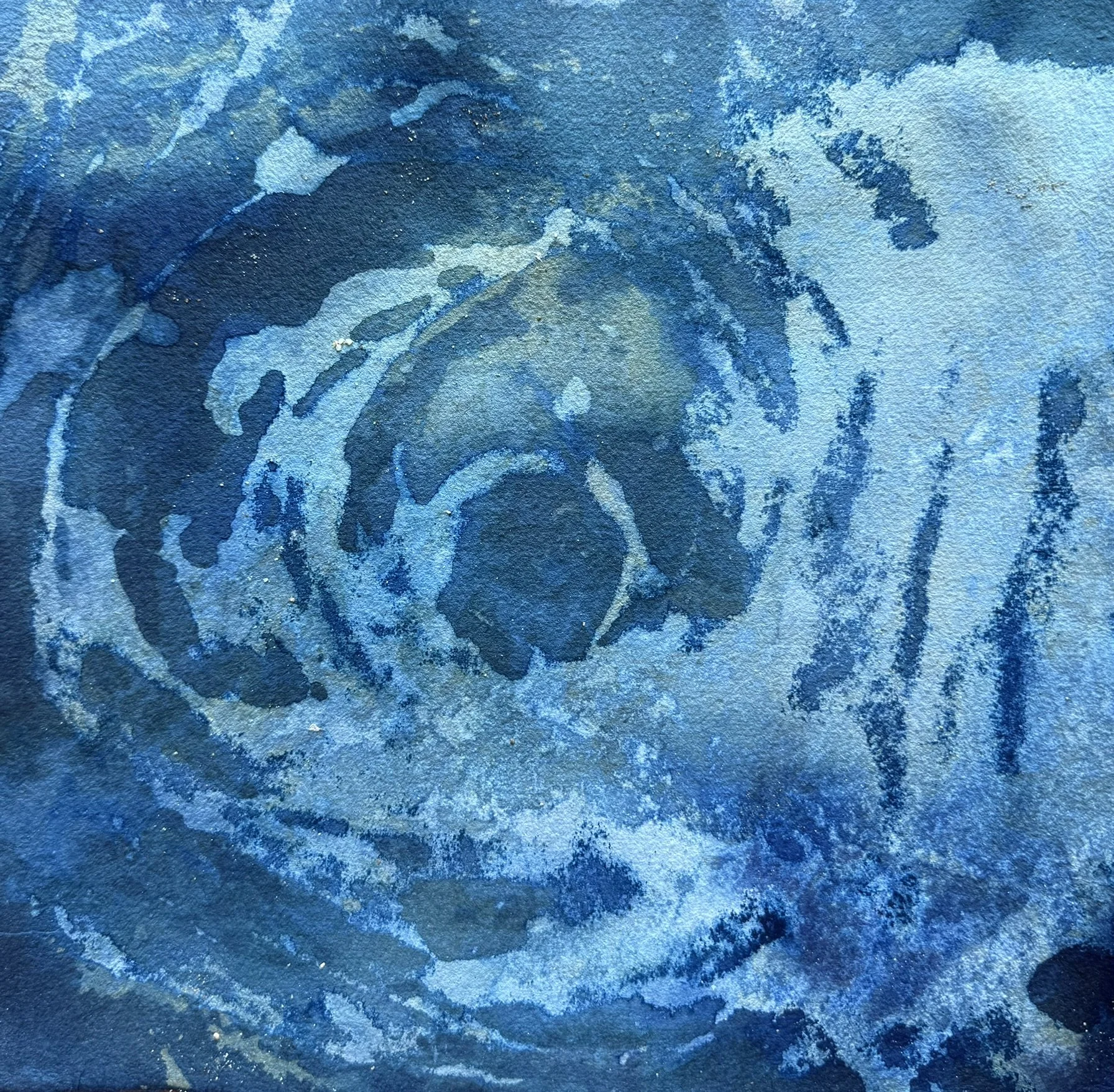 Aletheia / Truth, 2025. Mixed media on paper — 30 x 30 cm