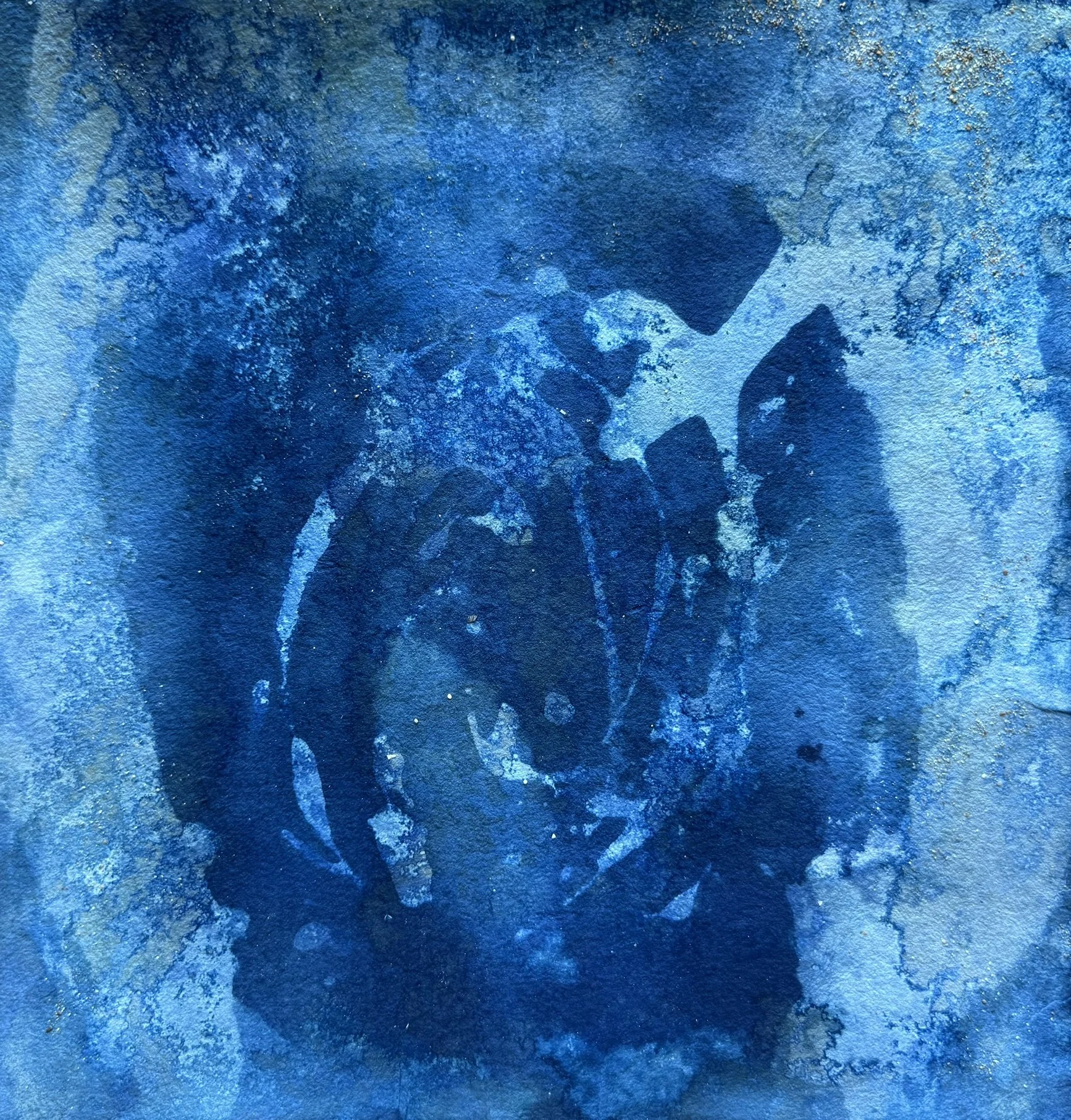Phos / Light, 2025. Mixed media on paper — 30 x 30 cm