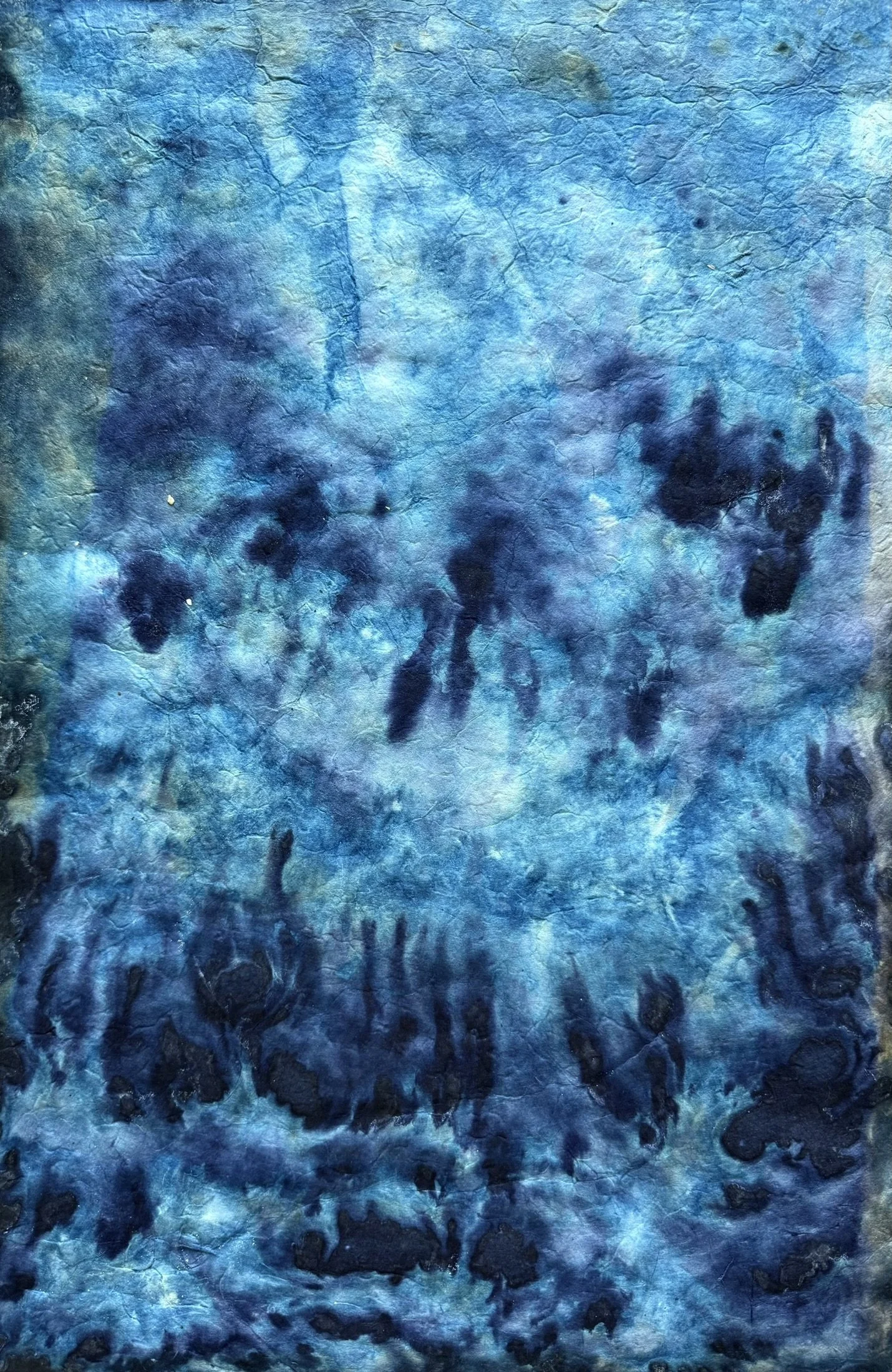 Sora kara no Okurimono (空からの贈り物) – A Gift from the Sky, 2025. Mixed media on paper — 50.5 x 75.5 cm