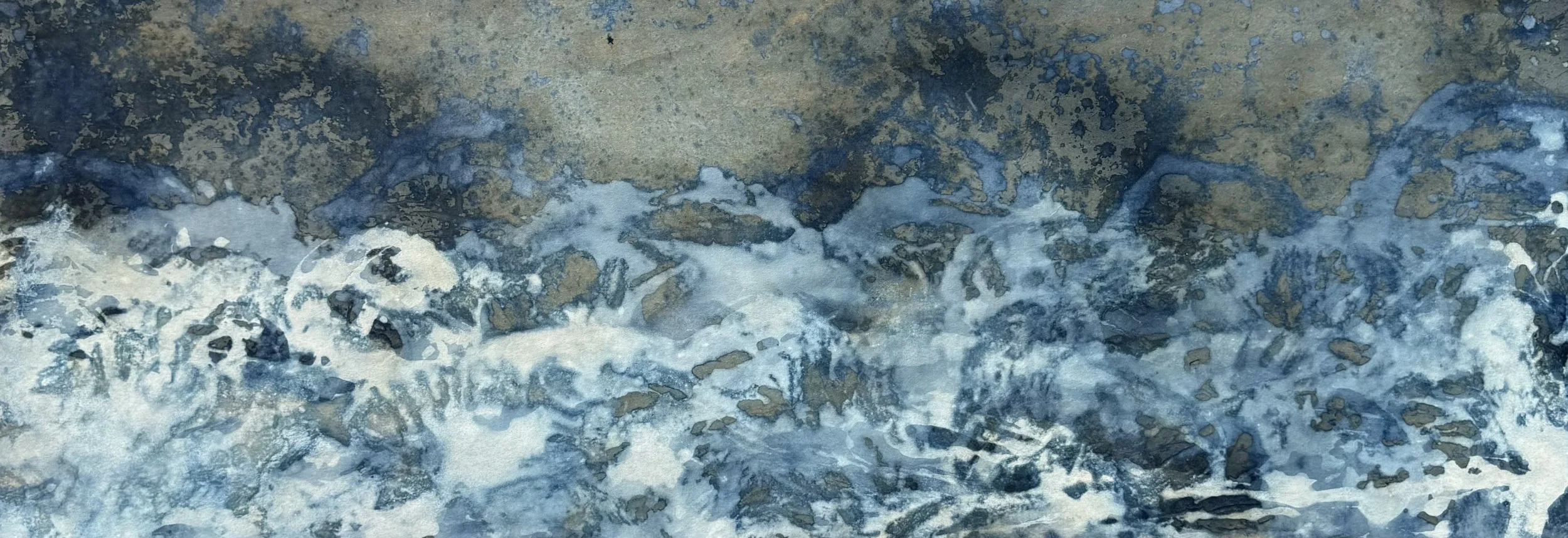 Mind over Matter, 2026. Mixed media on paper — 52.5 x 144 cm 