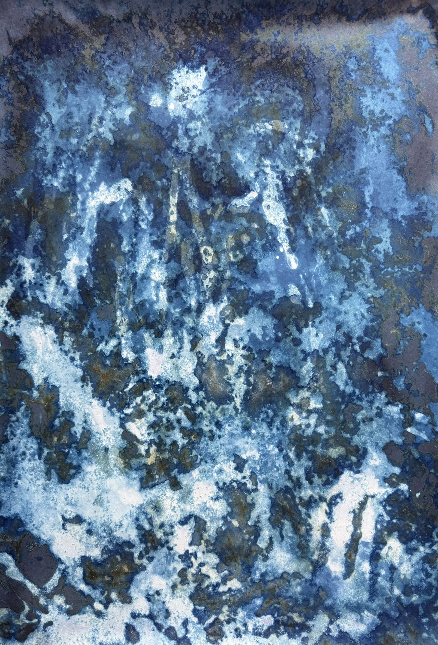 Utsuroi (移ろい) – The gentle passage of time and changing seasons, 2025. Mixed media on paper — (2x) 122.5 x 52.5 cm