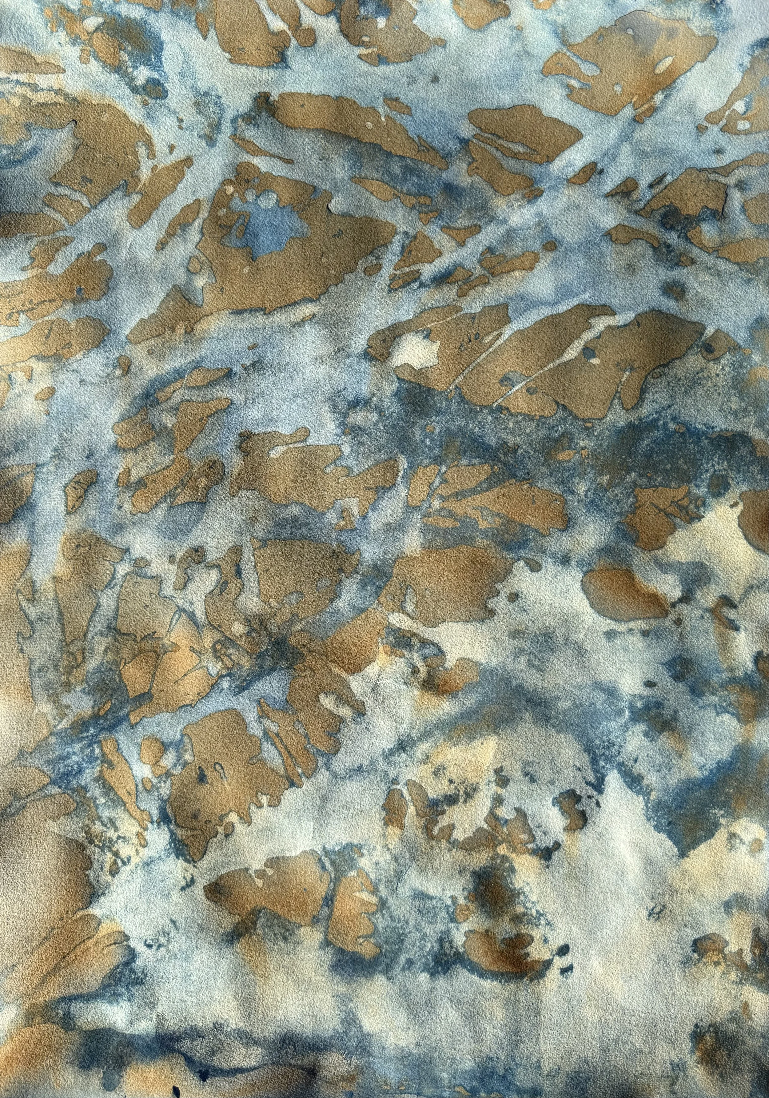 Where Paths Meet, 2026. Mixed media on paper — 77 x 56 cm