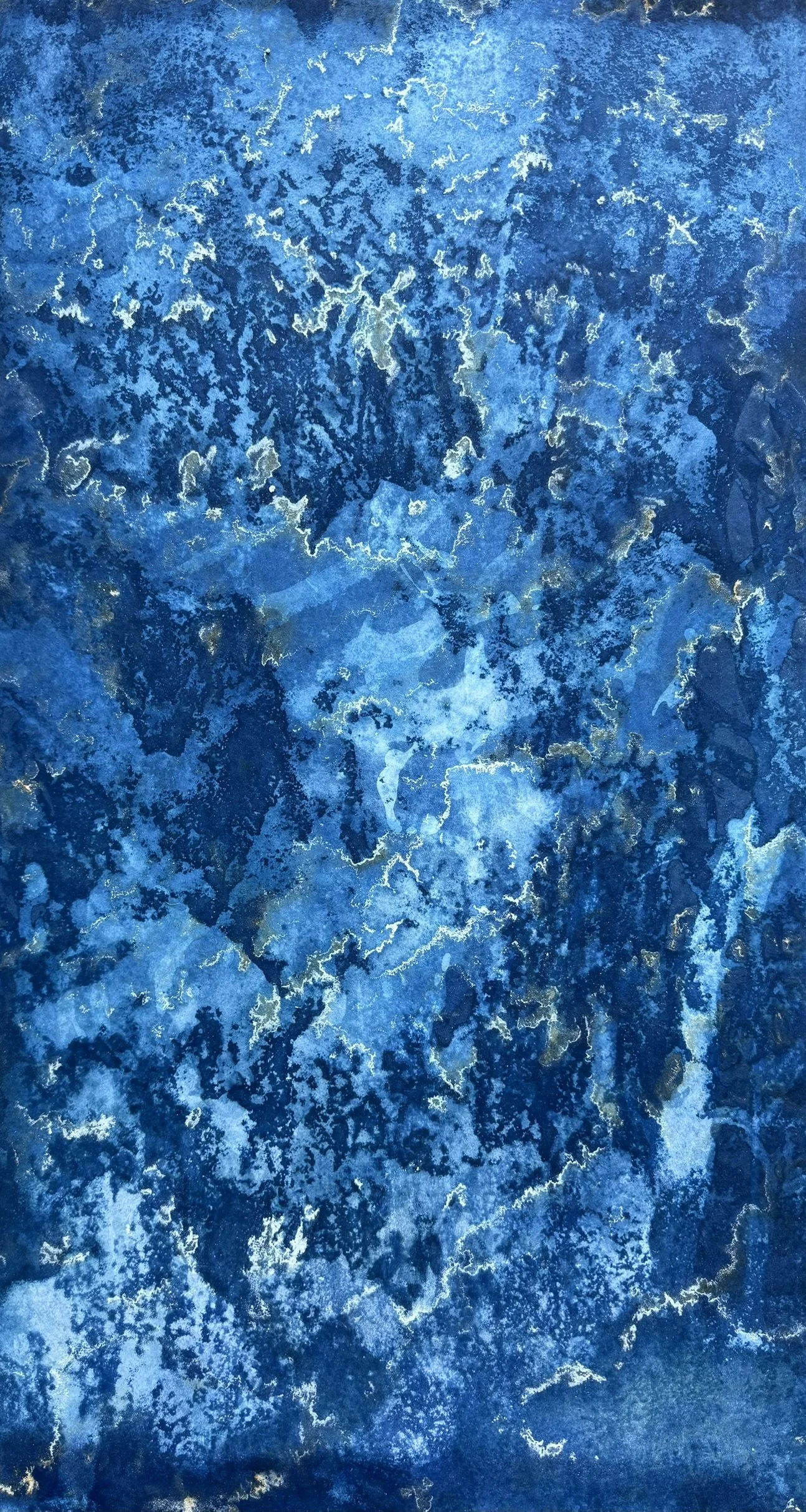 Thalassa / Sea, 2025. Mixed media on paper — 97 x 52.5 cm