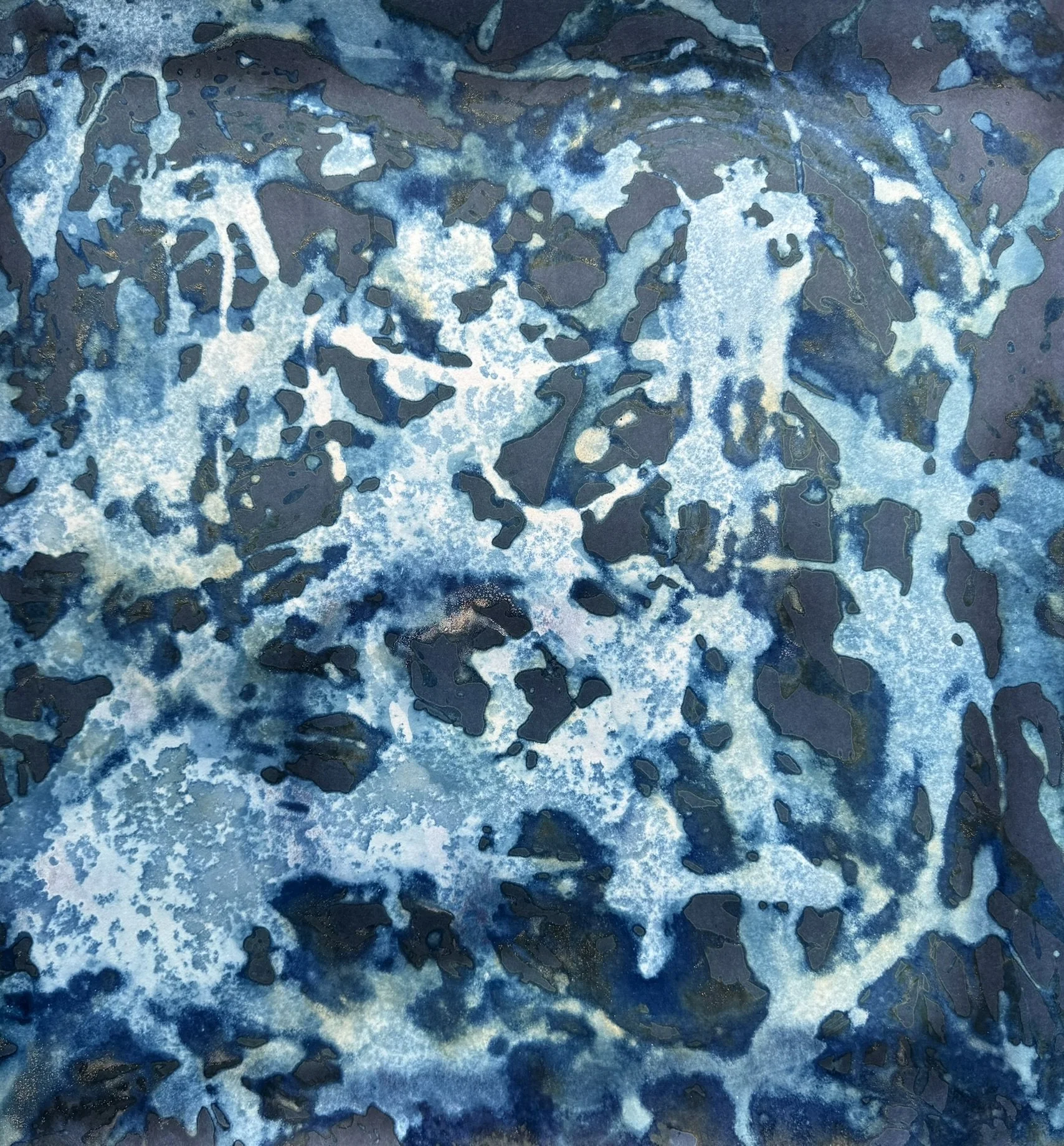 Hibiki (響き) – Resonance, 2025. Mixed media on paper — (2x) 56.5 x 52.5 cm