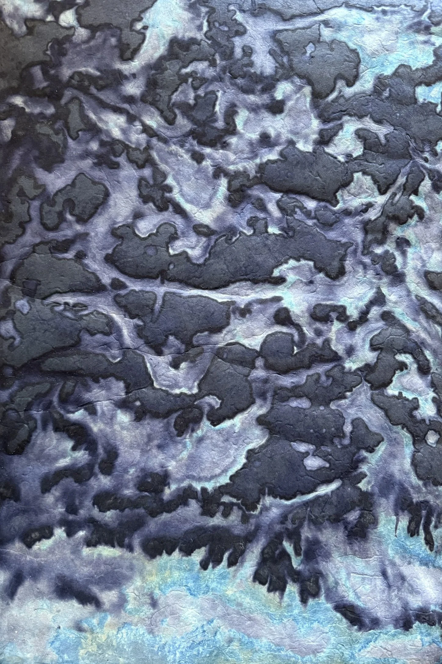 Ma (間) — The space between, 2025. Mixed media on paper — 50.5 x 75.5 cm