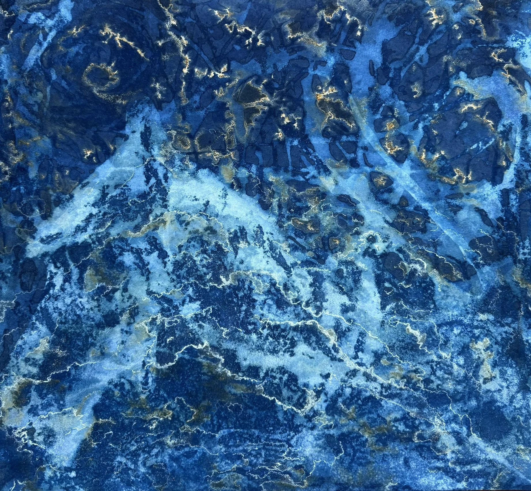 Aegean Heights, 2025. Mixed media on paper — 52.5 x 56.5 cm