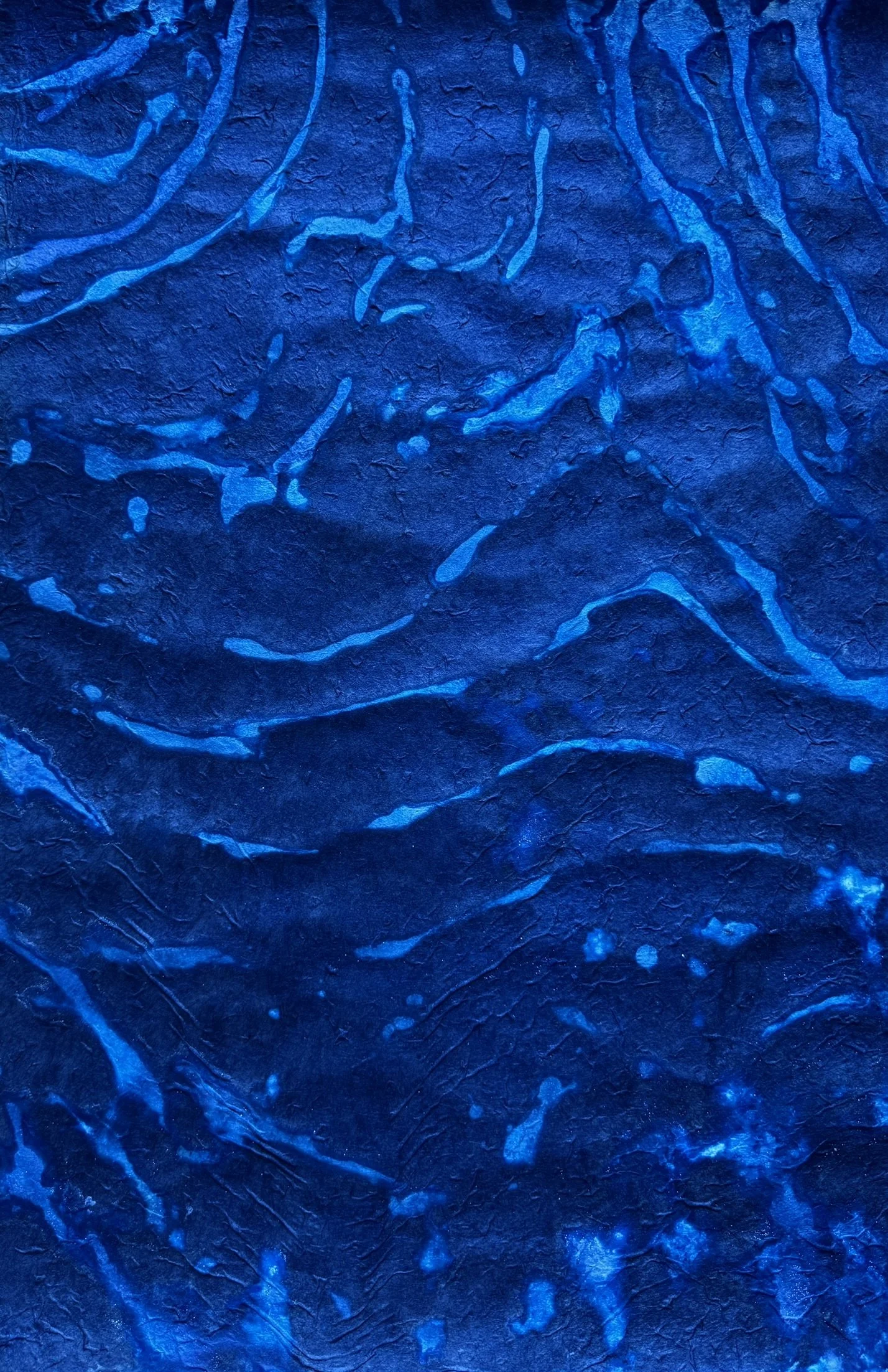 Nagare (流れ) – Flow, 2025. Mixed media on paper — 50.5 x 75.5 cm