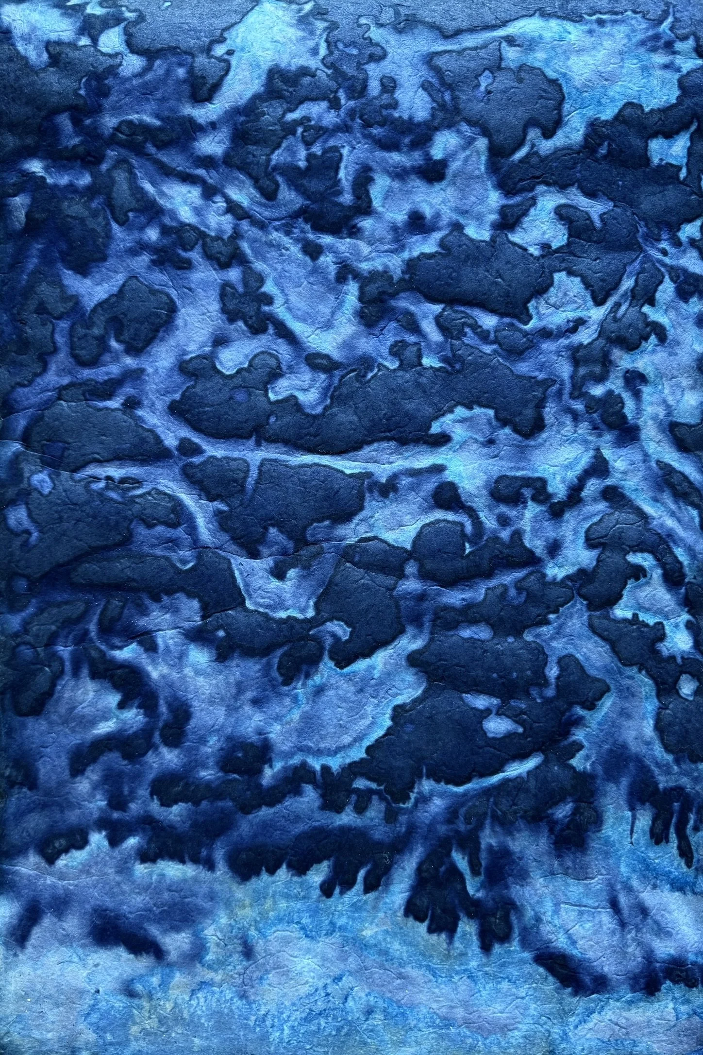 Ma (間) — The space between, 2025. Mixed media on paper — 50.5 x 75.5 cm