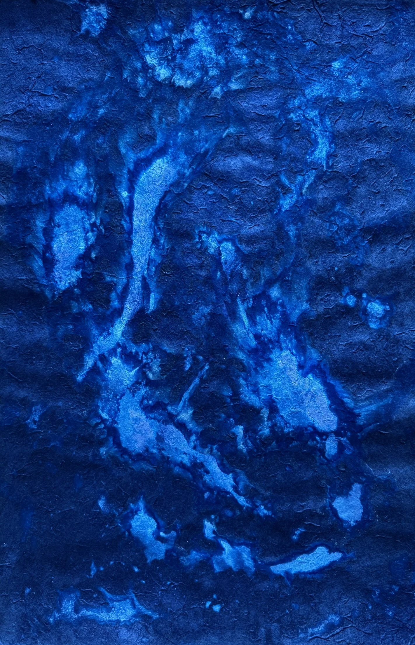 Koi no Michi (鯉の道) – The Path of the Koi, 2025. Mixed media on paper — 50.5 x 75.5 cm